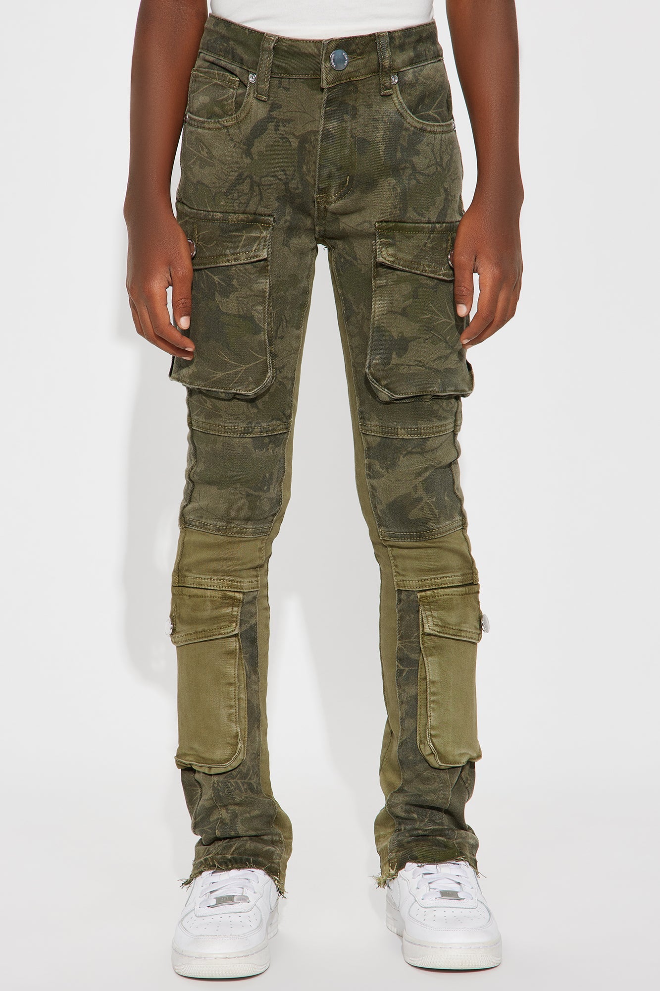 Mini Owen Camo Cargo Pants - Olive