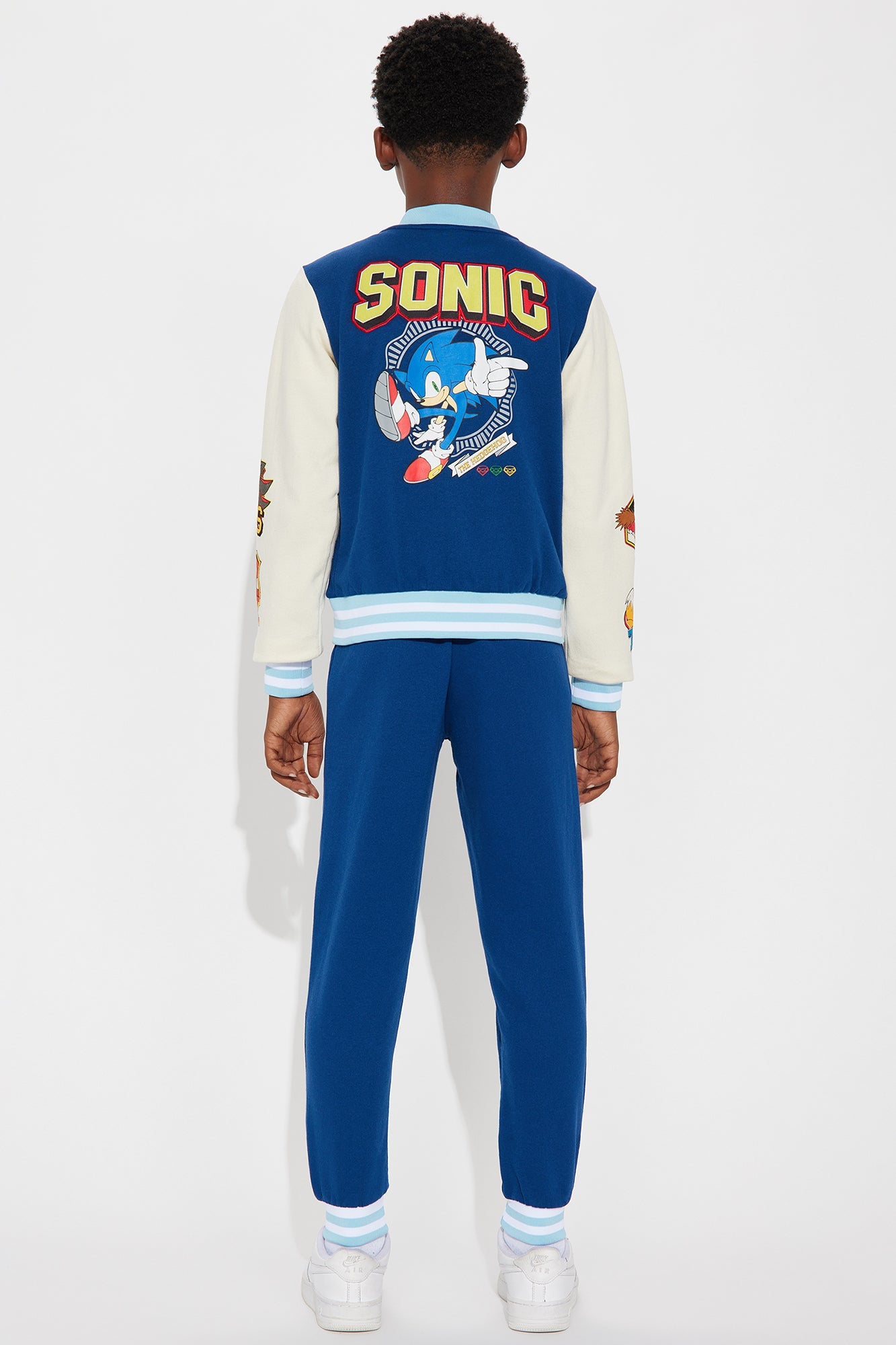 Mini Sonic The Hedgehog 3 Piece Jogger Pant Set - Navy/combo
