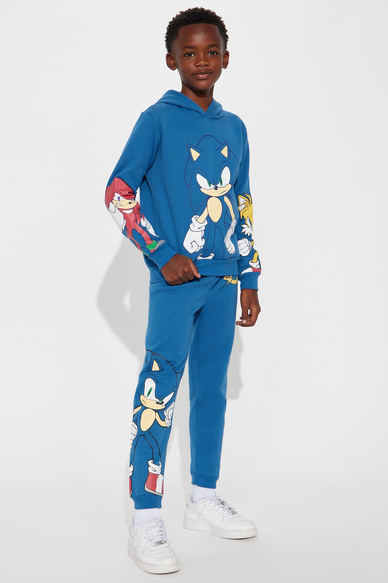 Mini Sonic Knuckles And Tails Jogger Pant Set - Blue