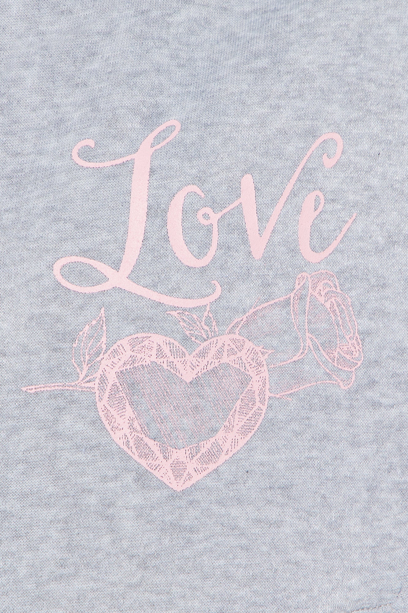 Mini Keep Smiling Love Bomber Jacket - Heather Grey