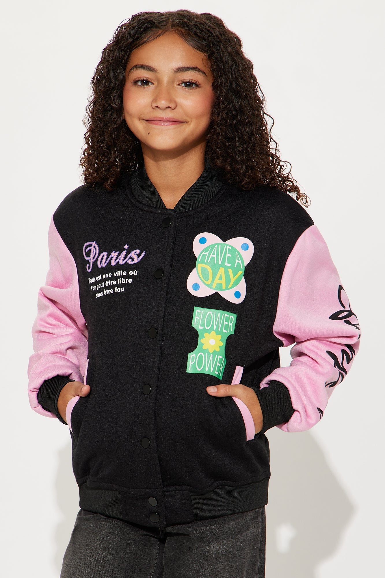 Mini Dreaming Of Paris Bomber Jacket - Black/combo