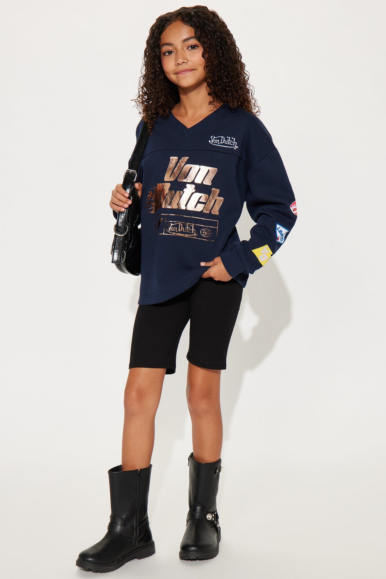 Mini Von Dutch World Tour Sweatshirt - Navy