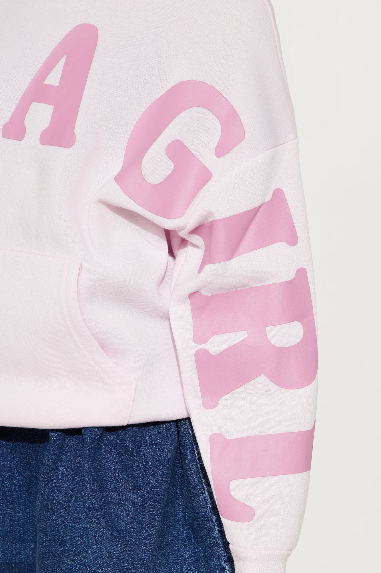 Mini Just A Girl Pullover Hoodie - Pink