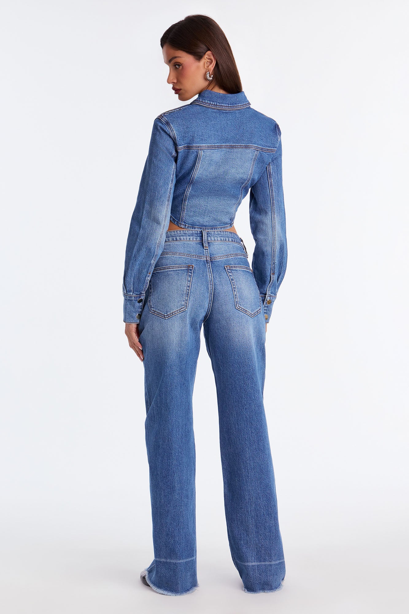 Pasadena Wide Leg Jeans - Medium Wash