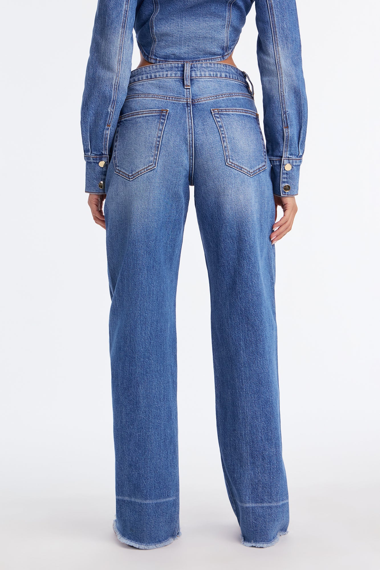 Pasadena Wide Leg Jeans - Medium Wash