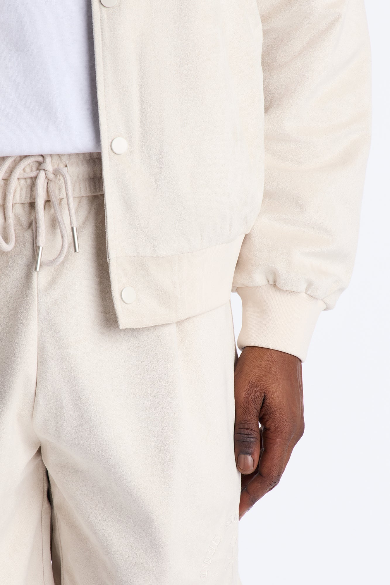 Granite Cut Suede Short - Off White