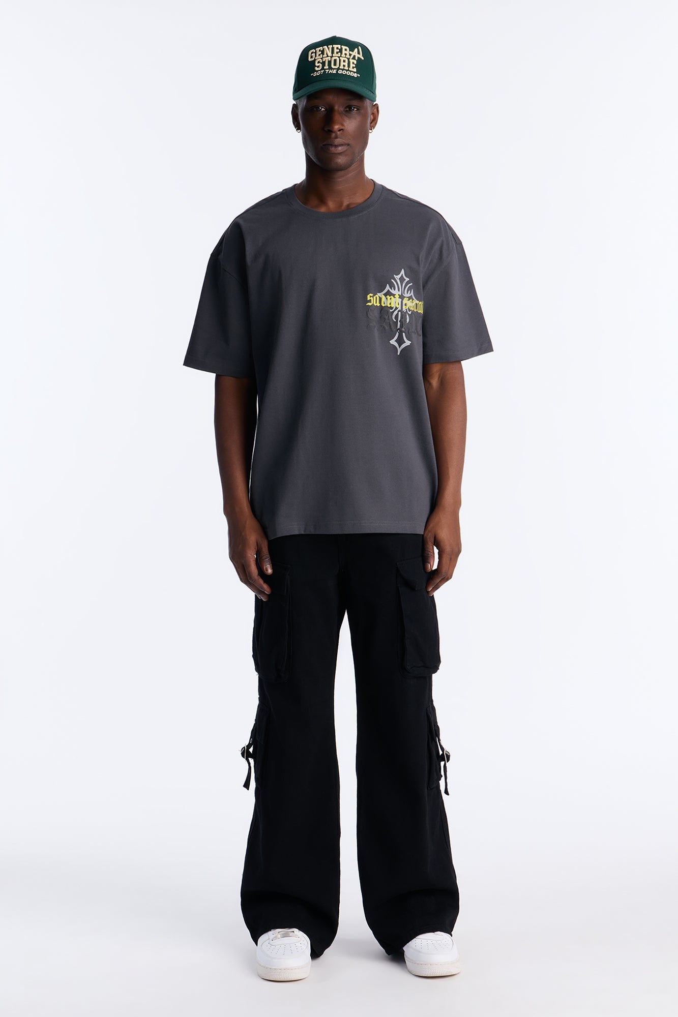 Saints On Saints Short Sleeve Tee - Grey