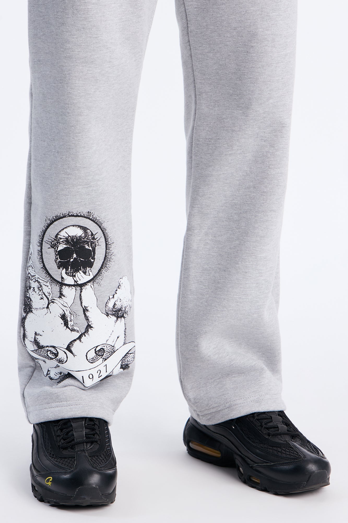 Blessed And Resilient Baggy Sweatpants - Heather Grey