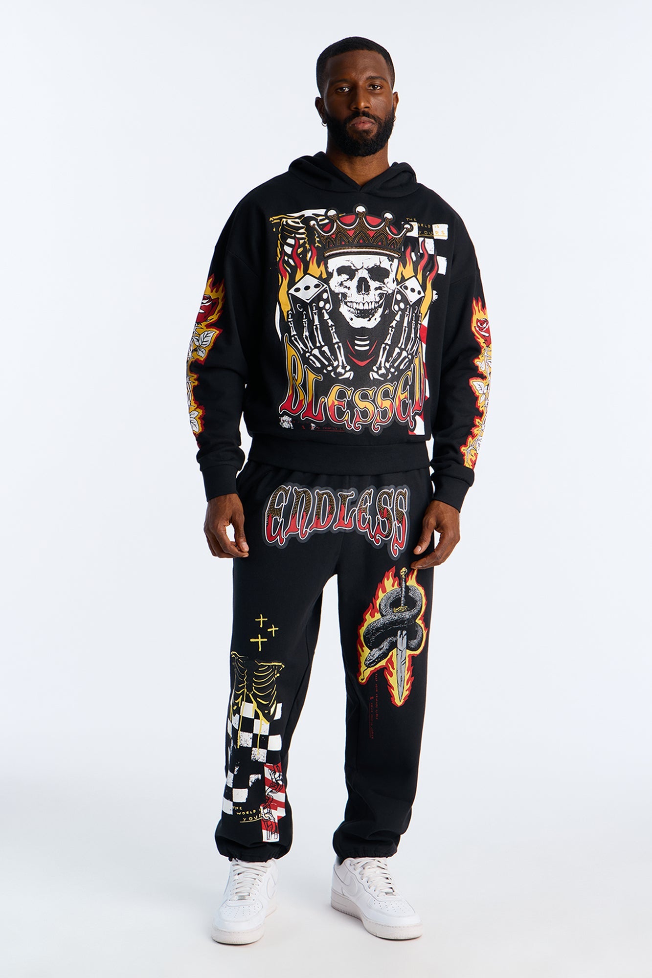 Blessed Endless Oversized Hoodie - Black