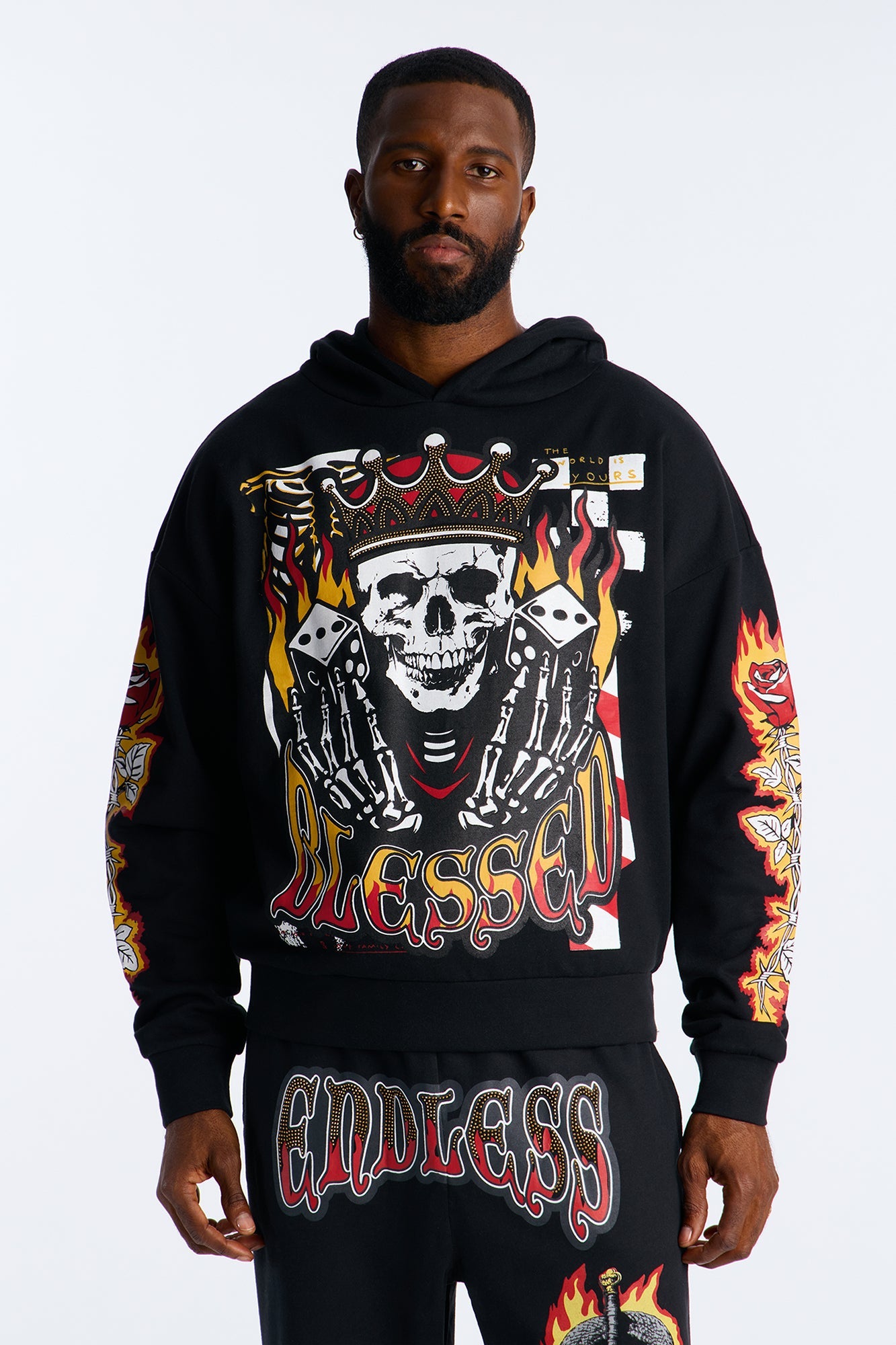 Blessed Endless Oversized Hoodie - Black