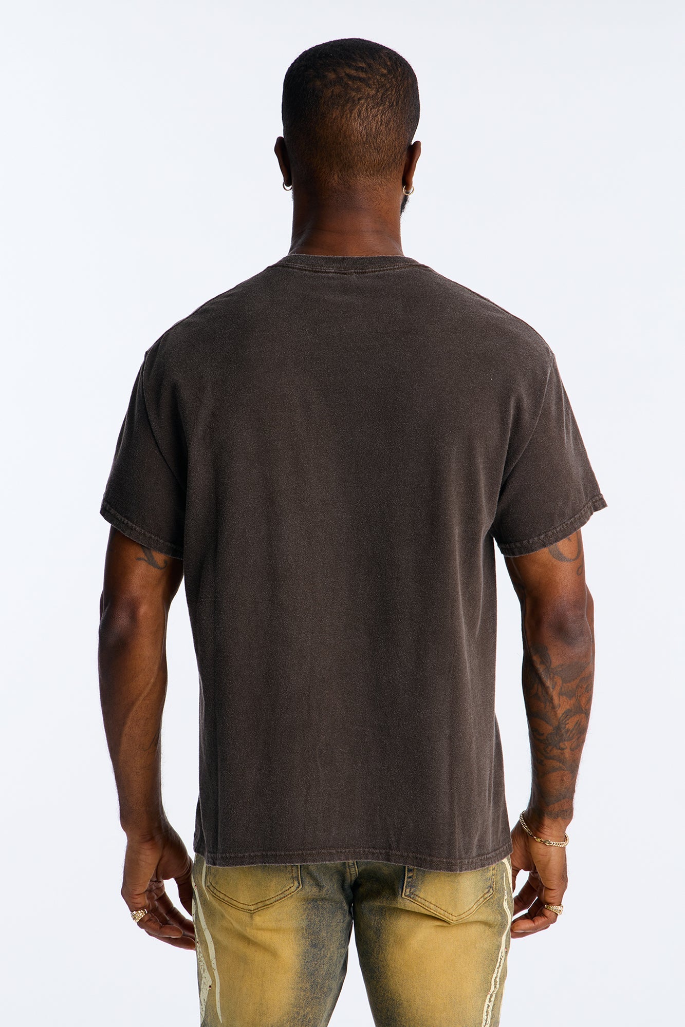 Saints Path Moto Club Oversized Short Sleeve Tee - Chocolate