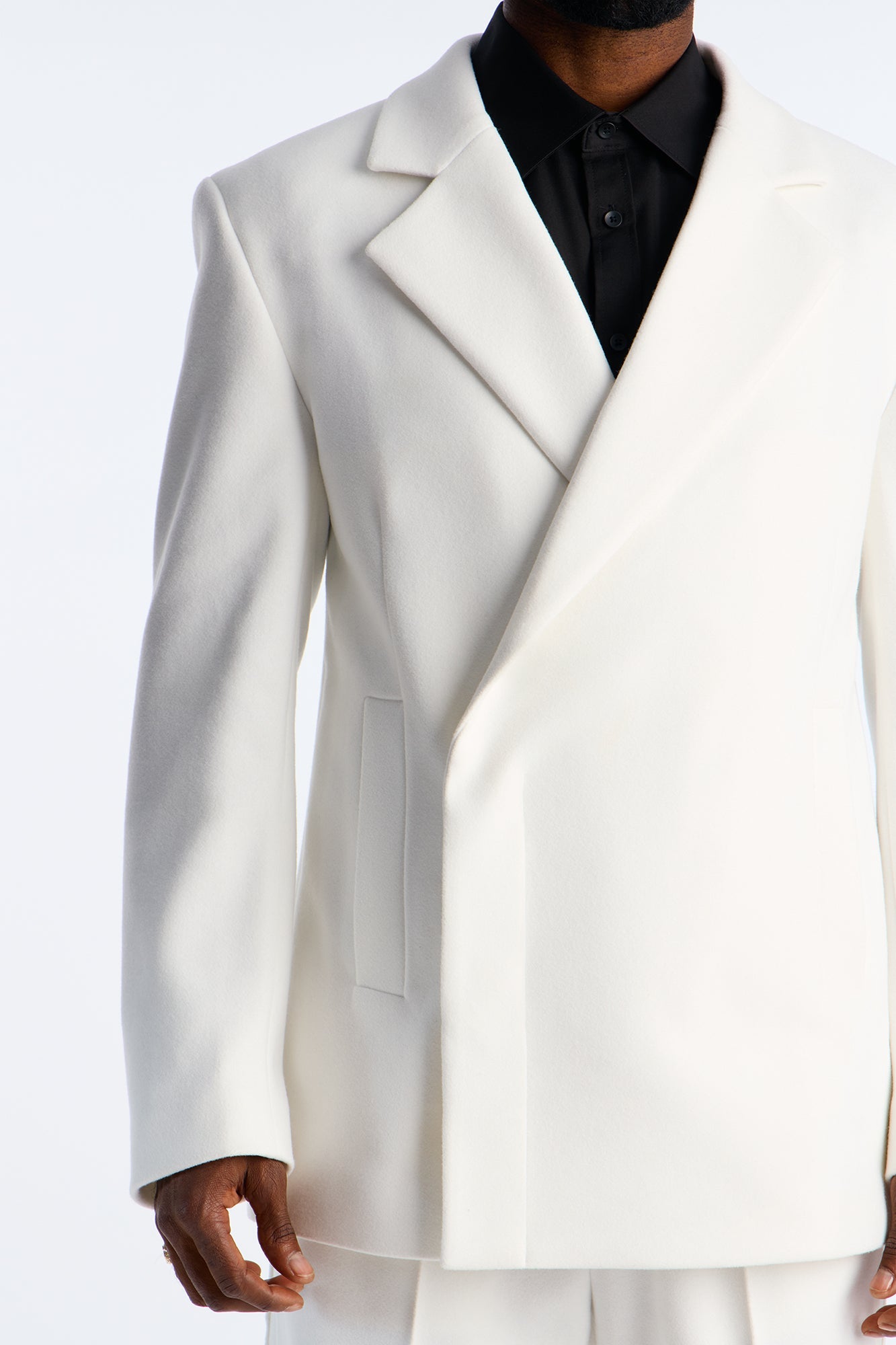 Oversized Day Drifter Double Breasted Blazer - Cream