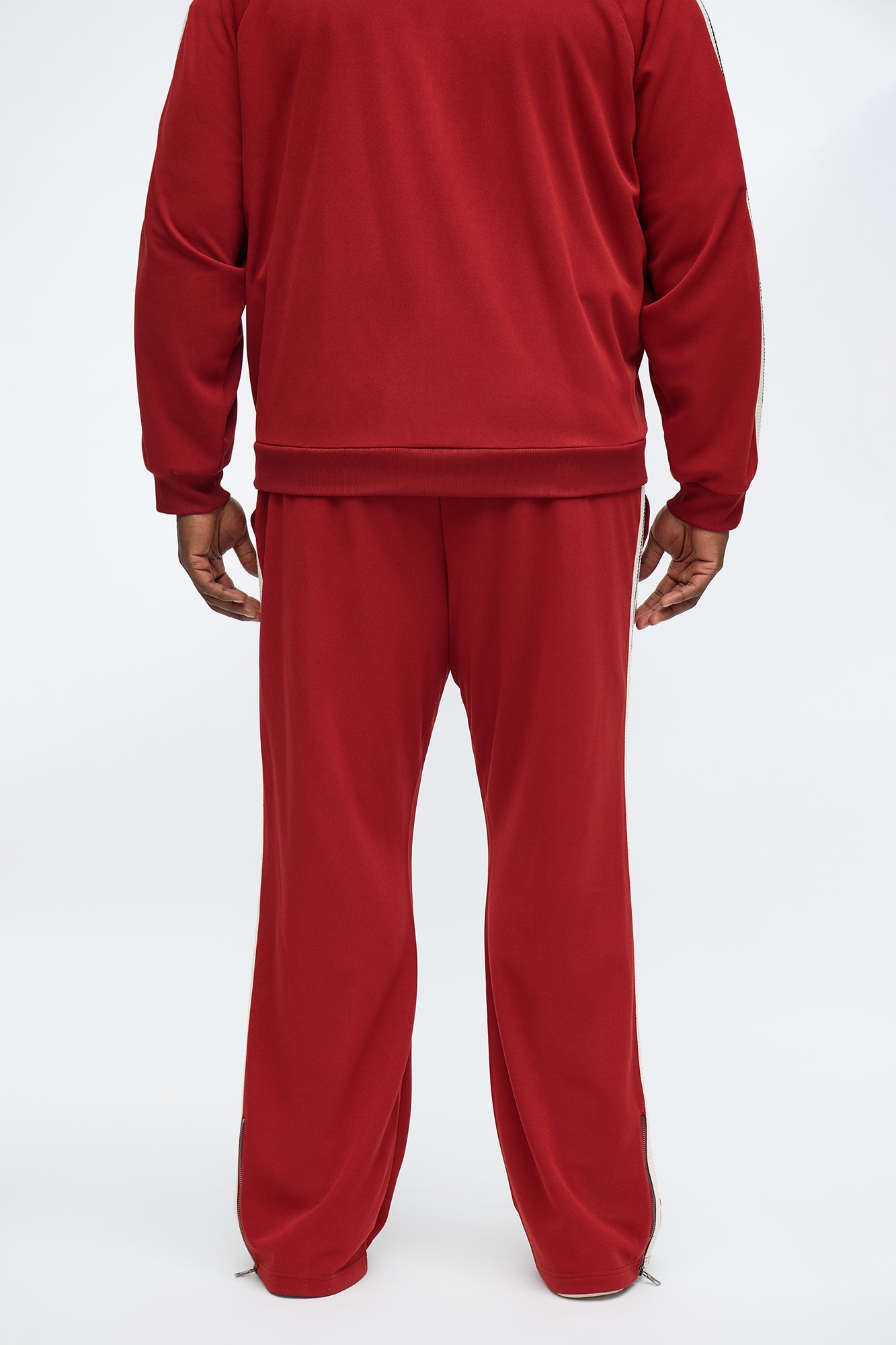 Dennis Slim Flare Track Pant - Burgundy