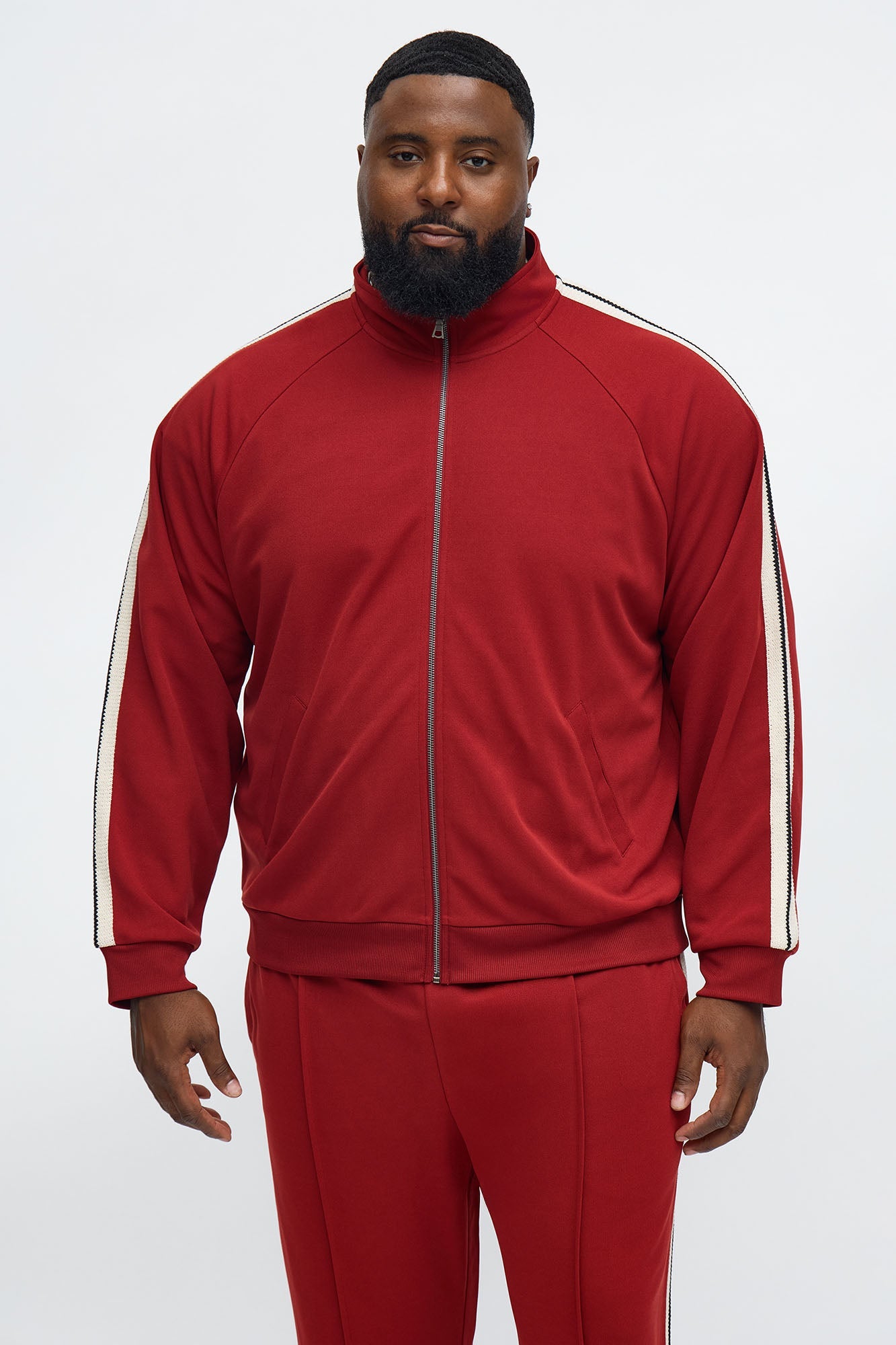Dennis Track Jacket - Burgundy