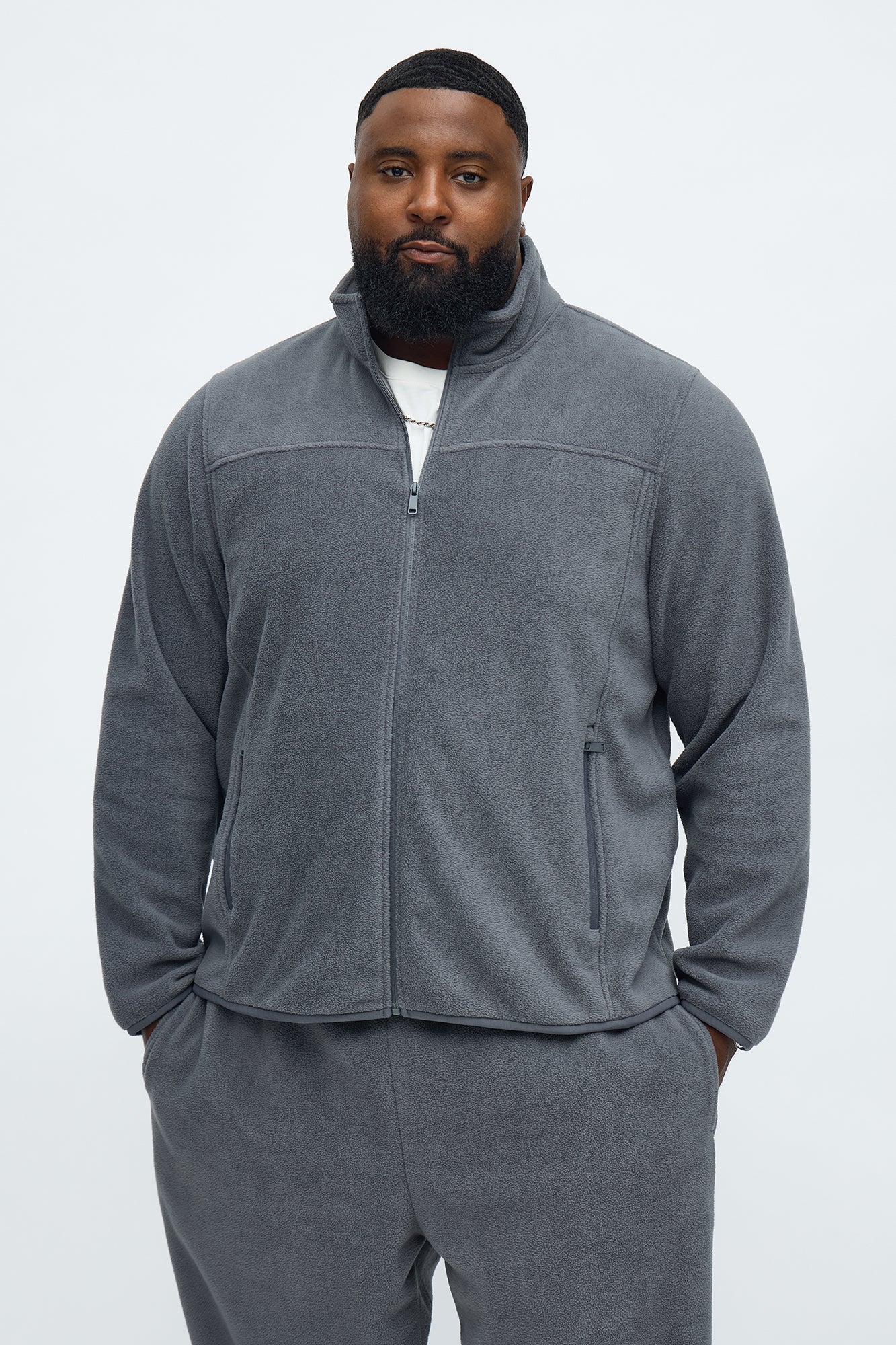 Core Microfleece Zip Jacket - Grey