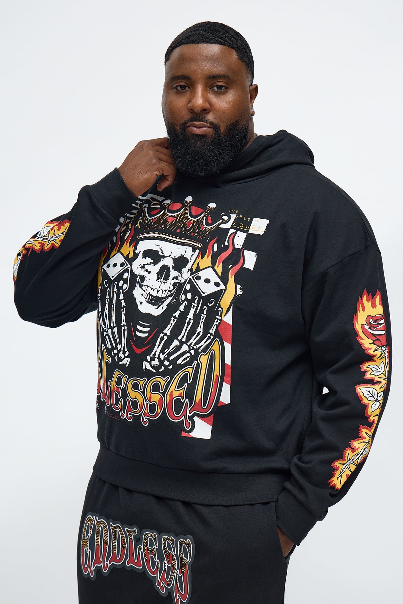 Blessed Endless Oversized Hoodie - Black