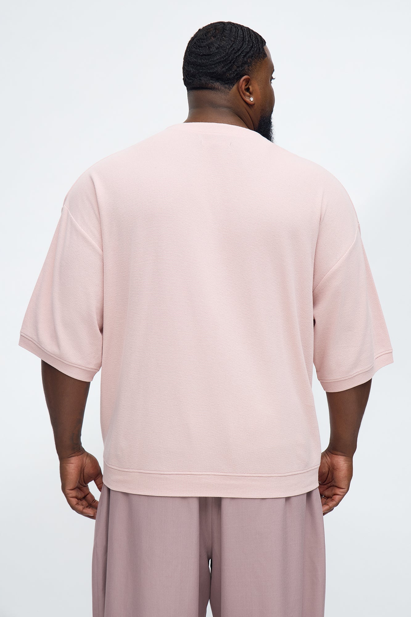 Relaxed Fit Classic Henley - Mauve