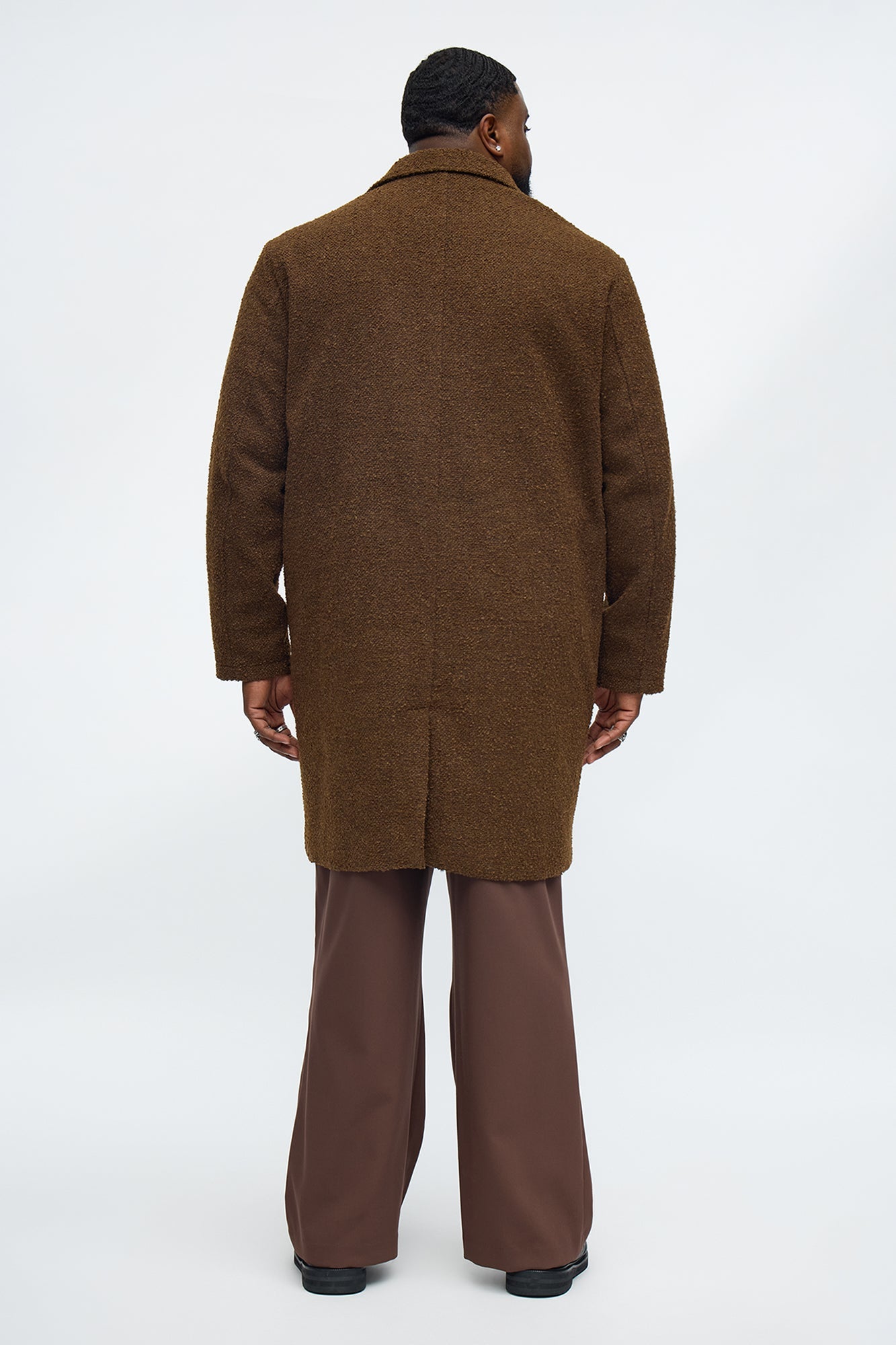 Textured Upper East Side Boucle Car Coat - Brown