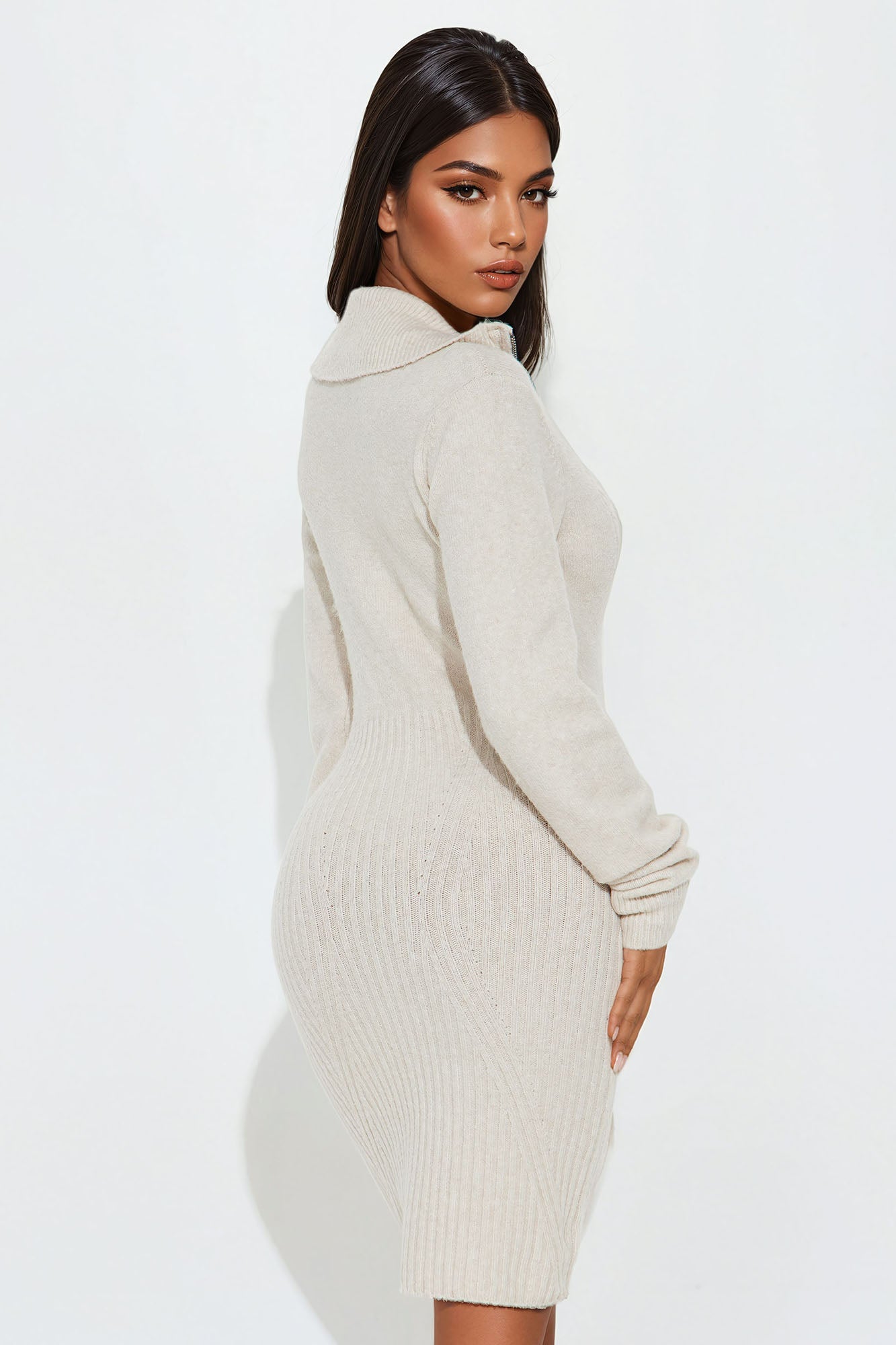 Eloise Sweater Mini Dress - Oatmeal