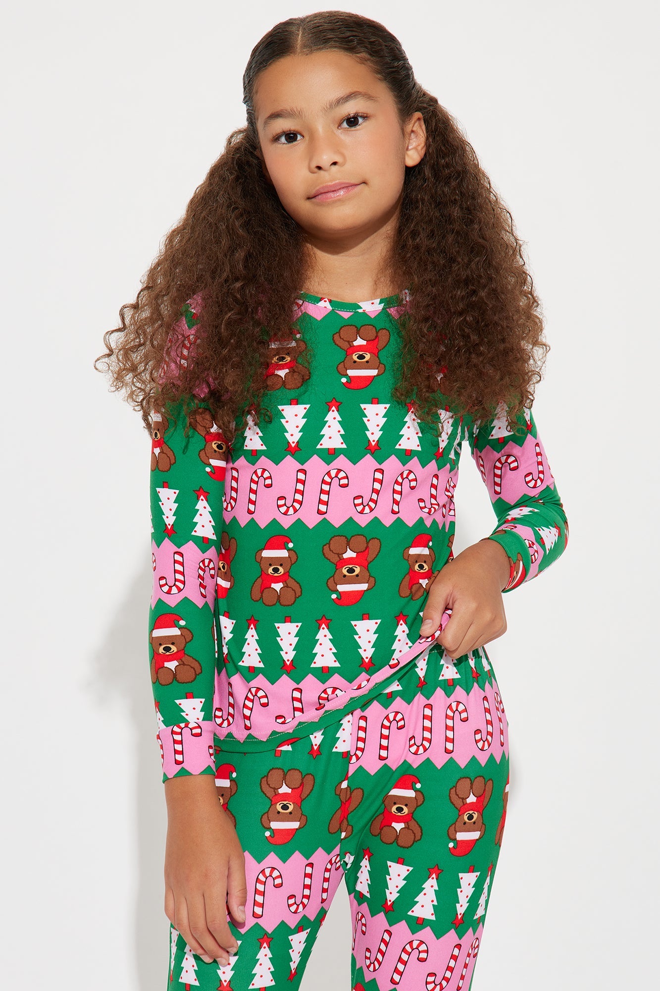 Mini Sweetest Treat 2 Piece Plush Pant Set - Red/combo