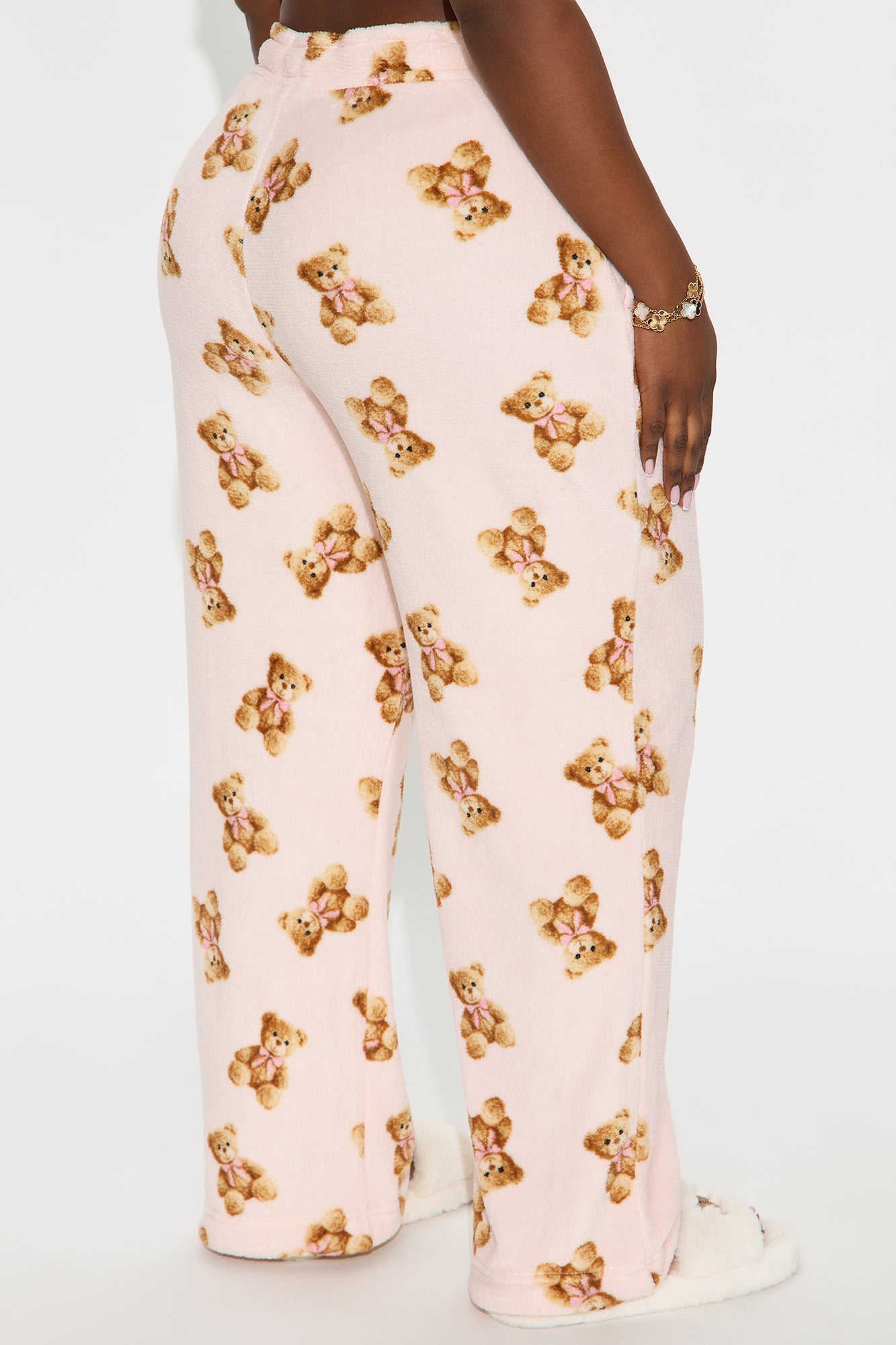 Bear Hugs Plush PJ Pants - Blush