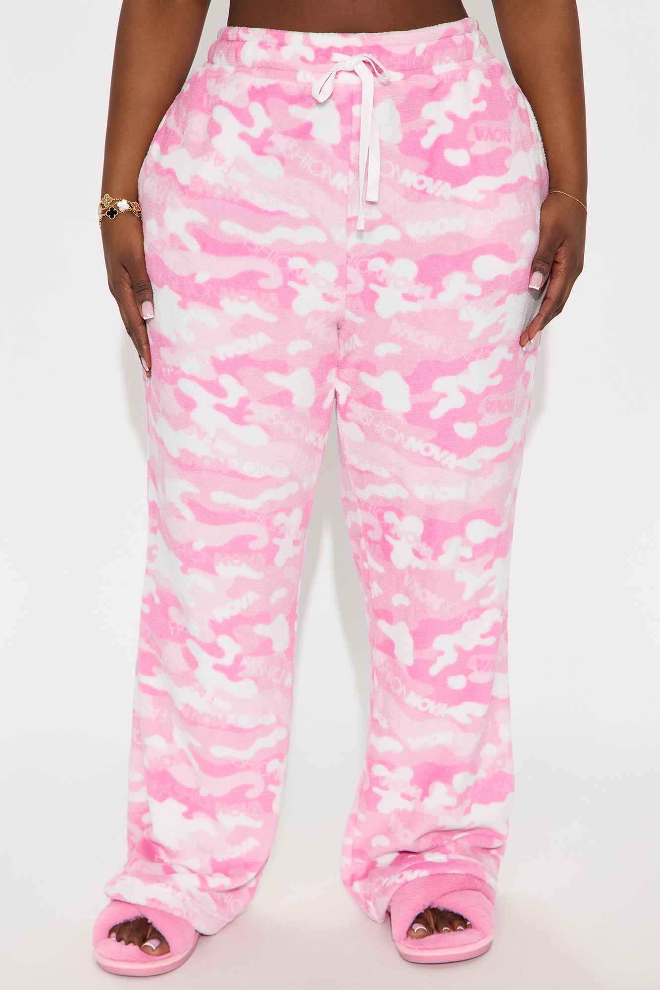 Nova Camo Plush PJ Pants - Pink