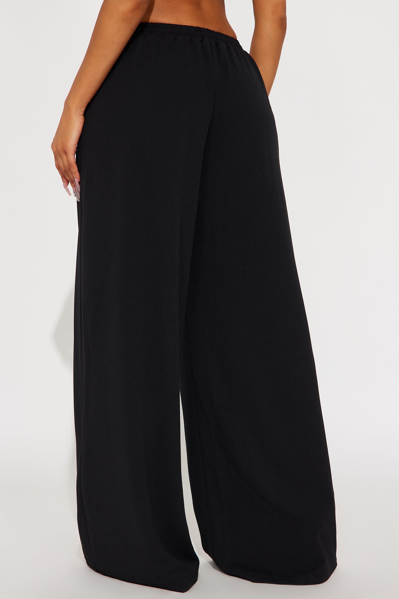 Undecided Path Crepe Woven Wide Leg Pant 33 - Black
