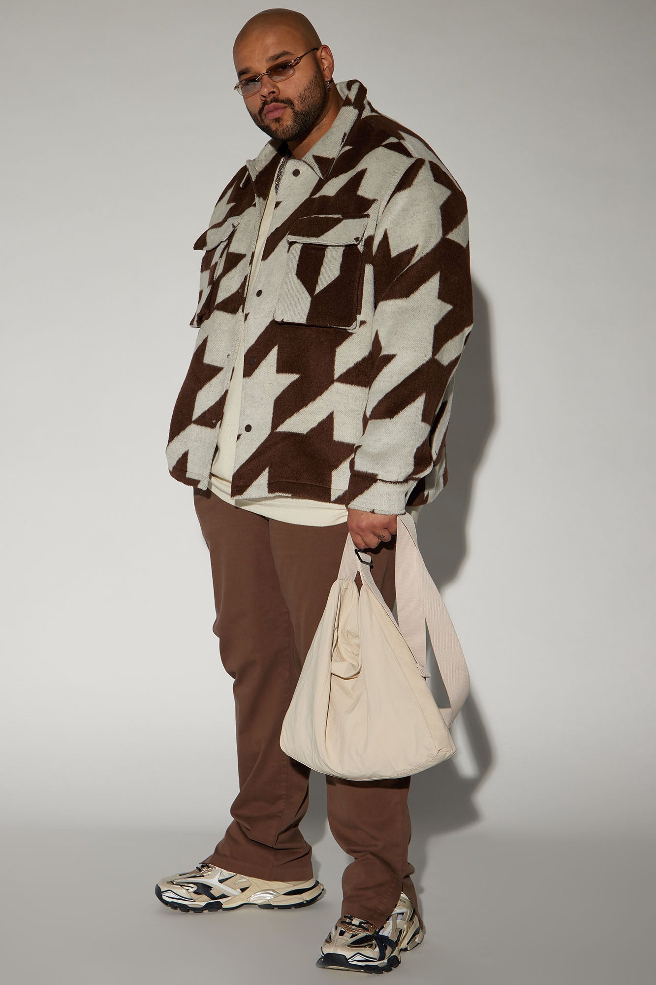 Charlie Felt Shacket - Brown/combo