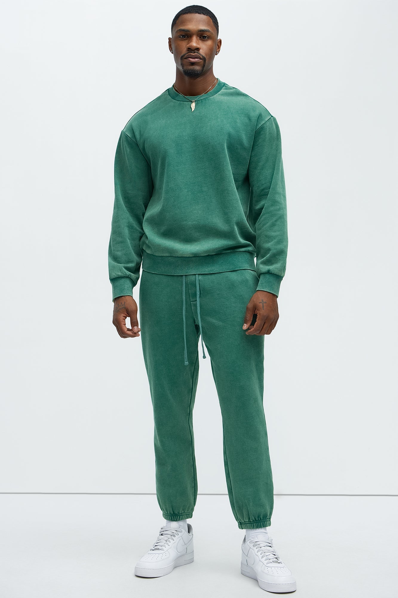 Tyson Heavy Wash Crewneck Sweatshirt - Green