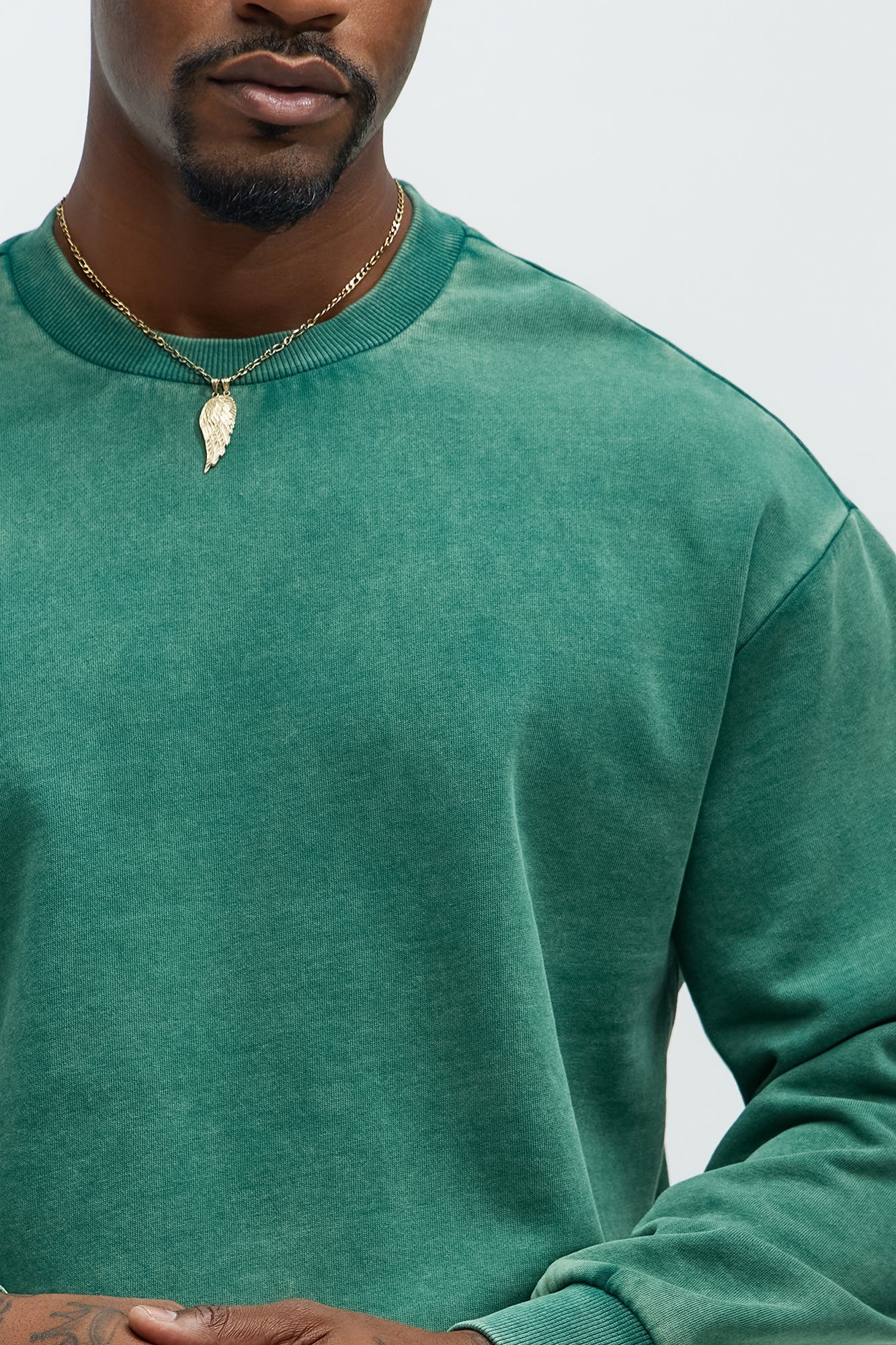 Tyson Heavy Wash Crewneck Sweatshirt - Green