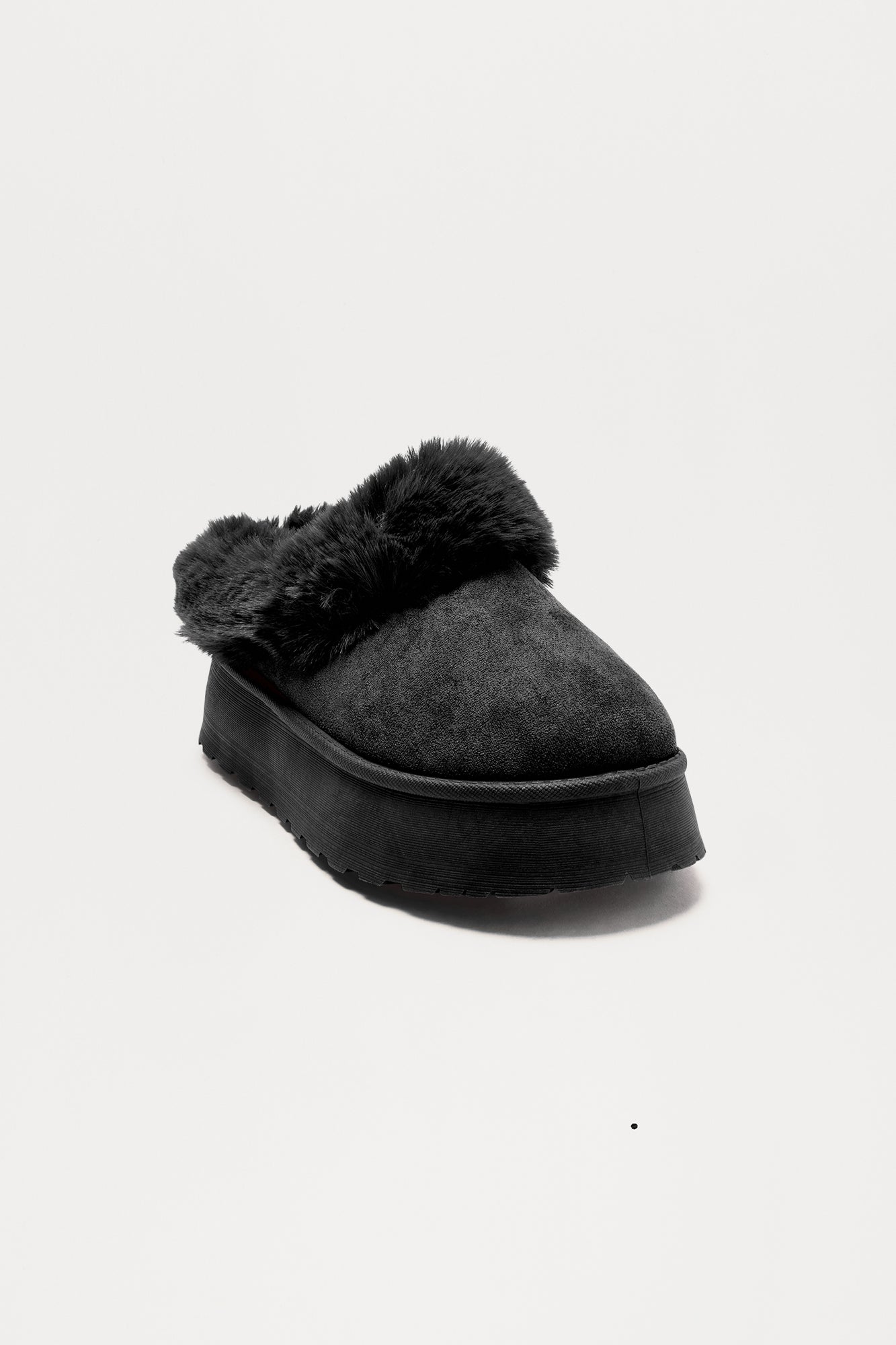 Blizzard Fur Trim Booties - Black