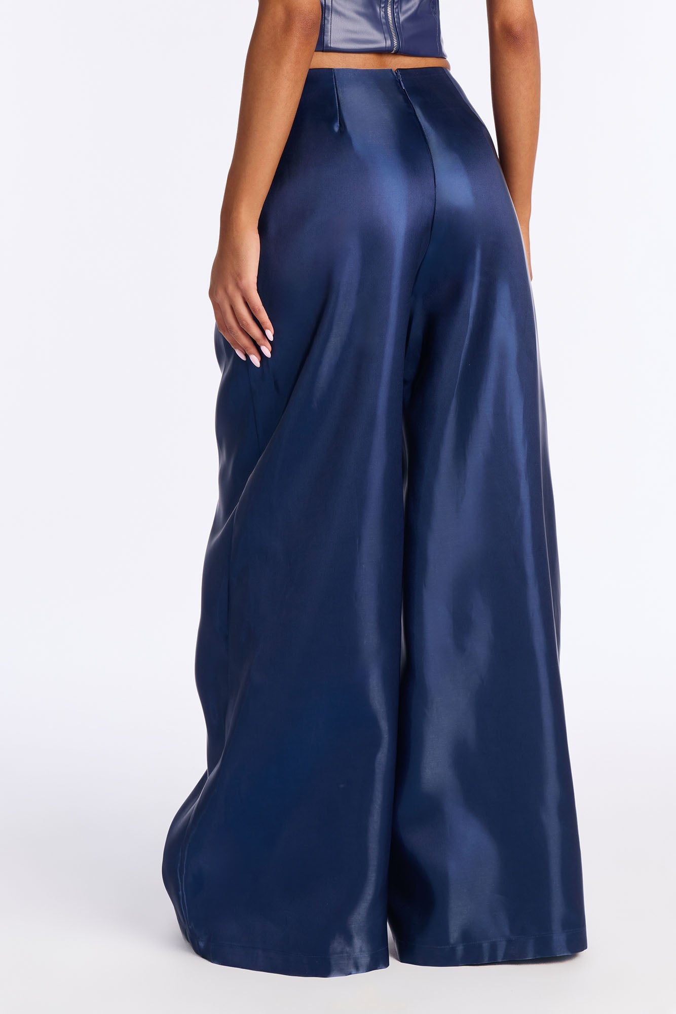 Rosey High Rise Wide Leg Pant 33″ - Royal