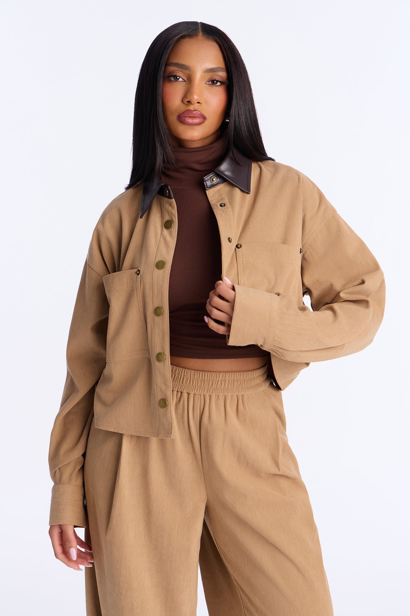 Taylor Corduroy Pant Set - Khaki