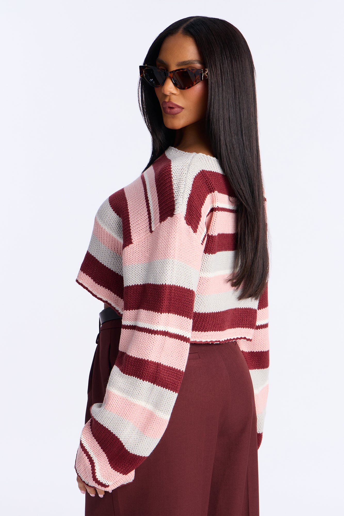 So Typical Color Block Bolero Sweater - Multi Color