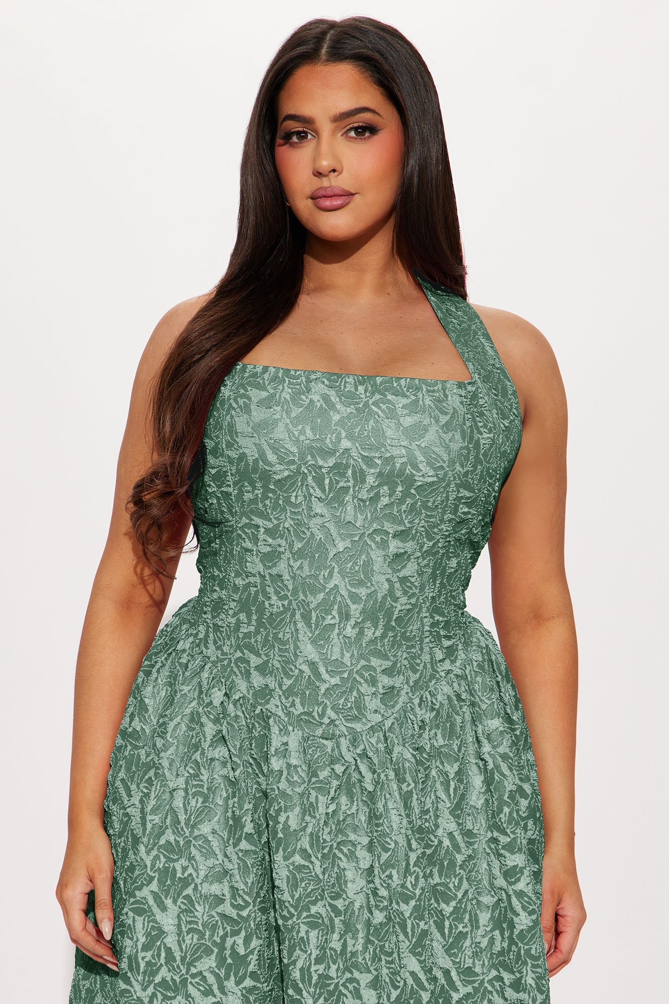 Meredith Jacquard Maxi Dress - Teal