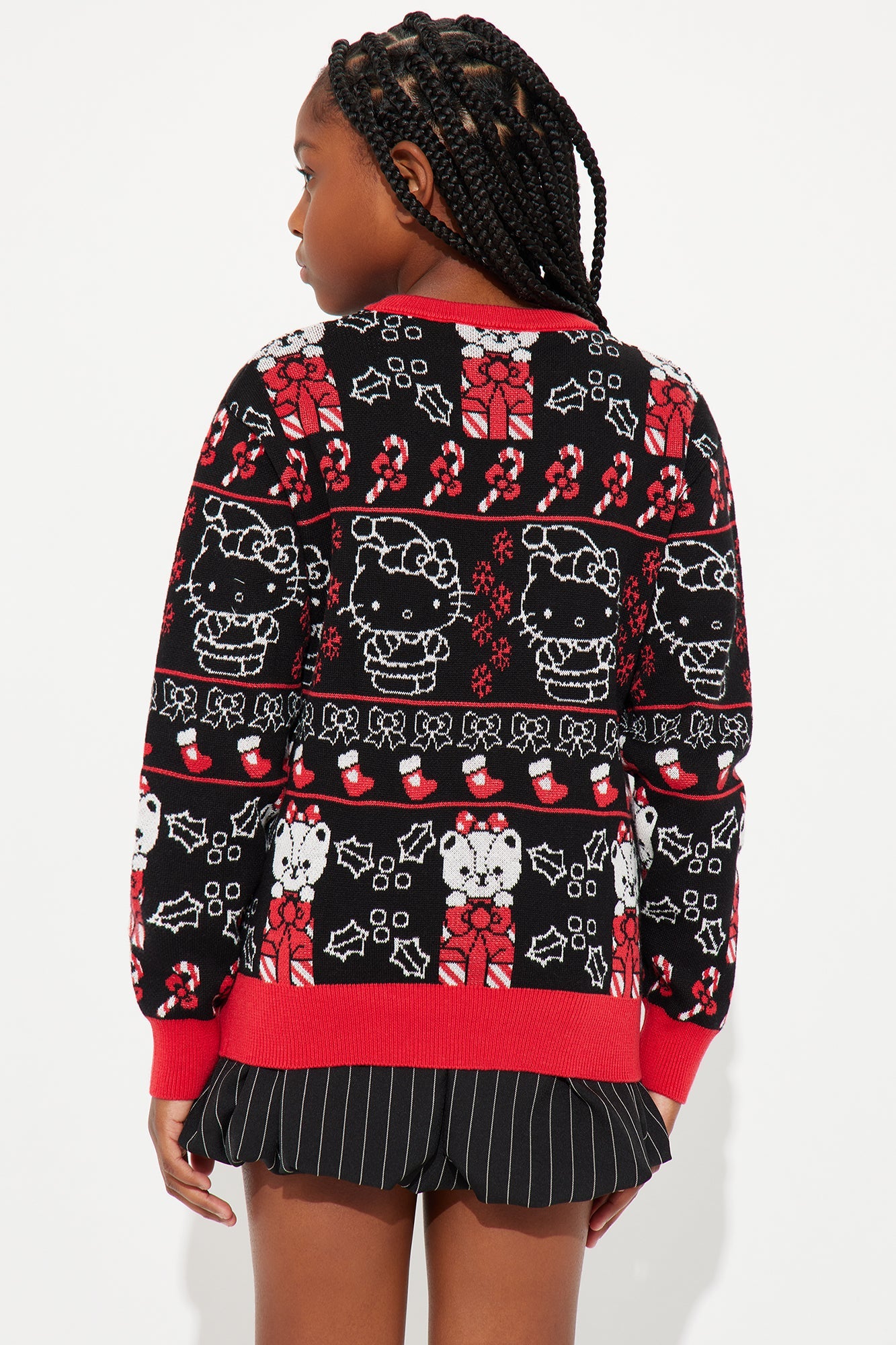 Mini Hello Kitty Christmas Sweater - Black/combo