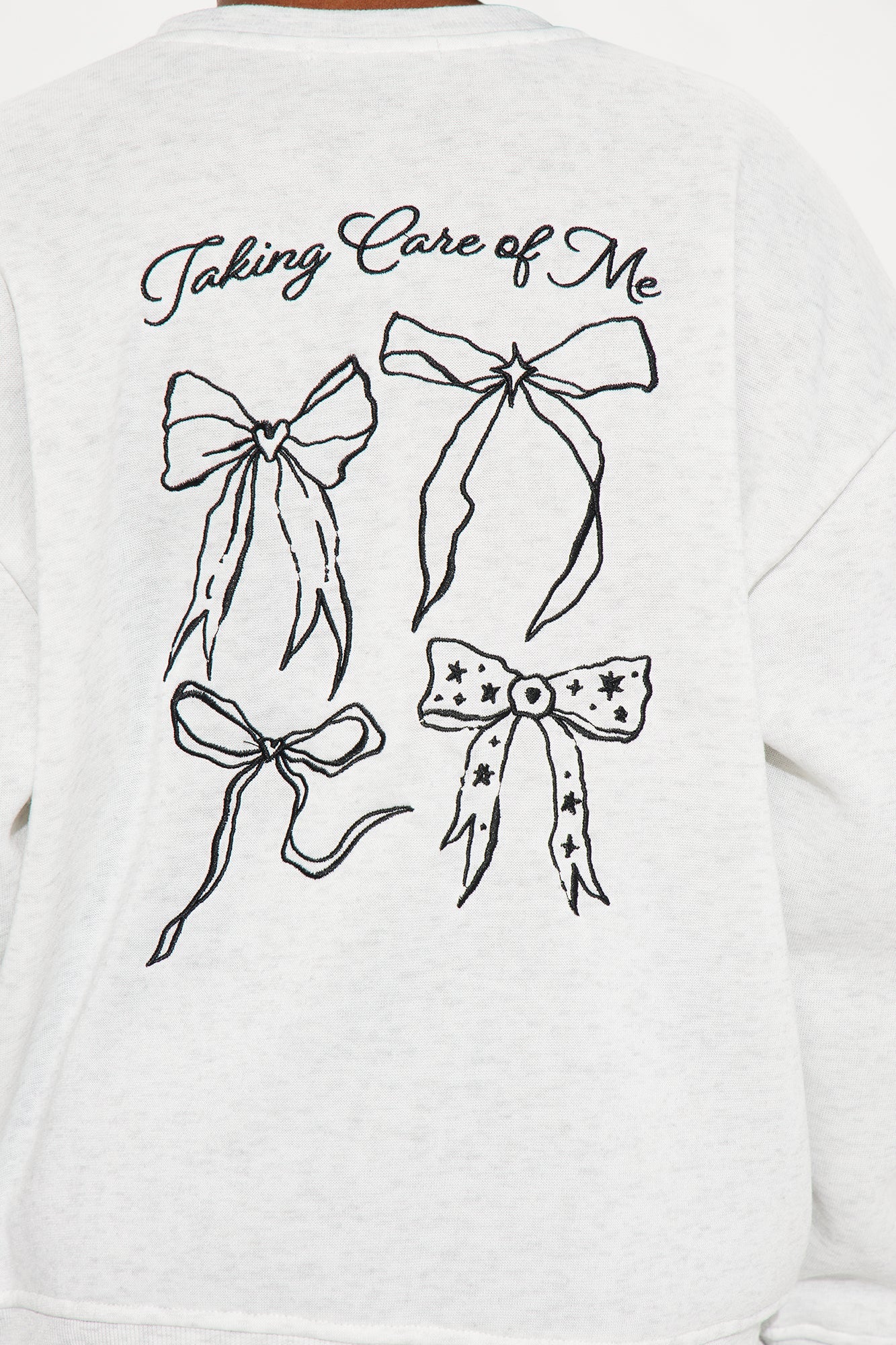 Mini Taking Care Of Me Crew Neck Sweatshirt - Heather Grey