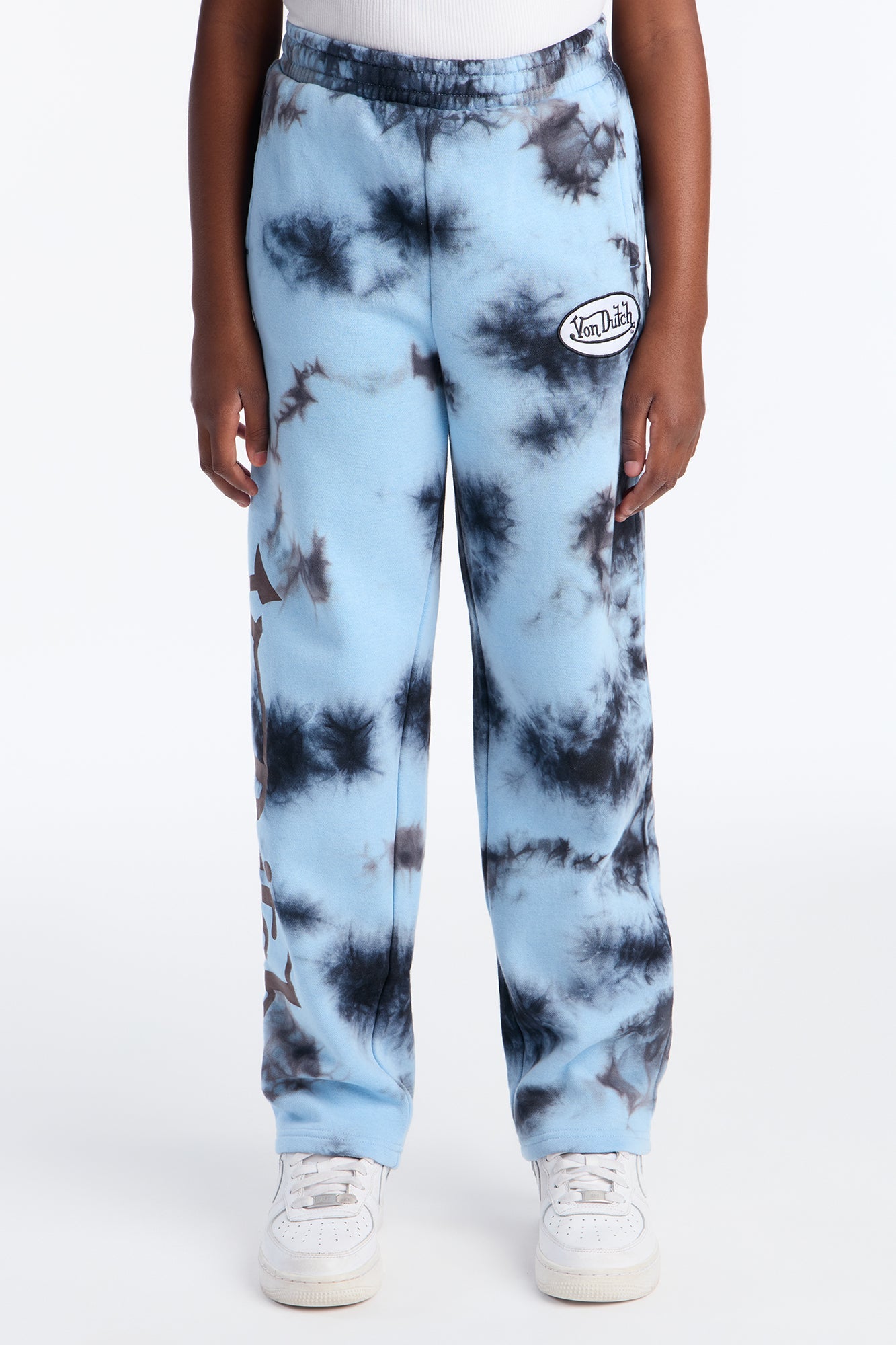 Mini Von Dutch Mineral Washed Fleece Pants - Navy Wash