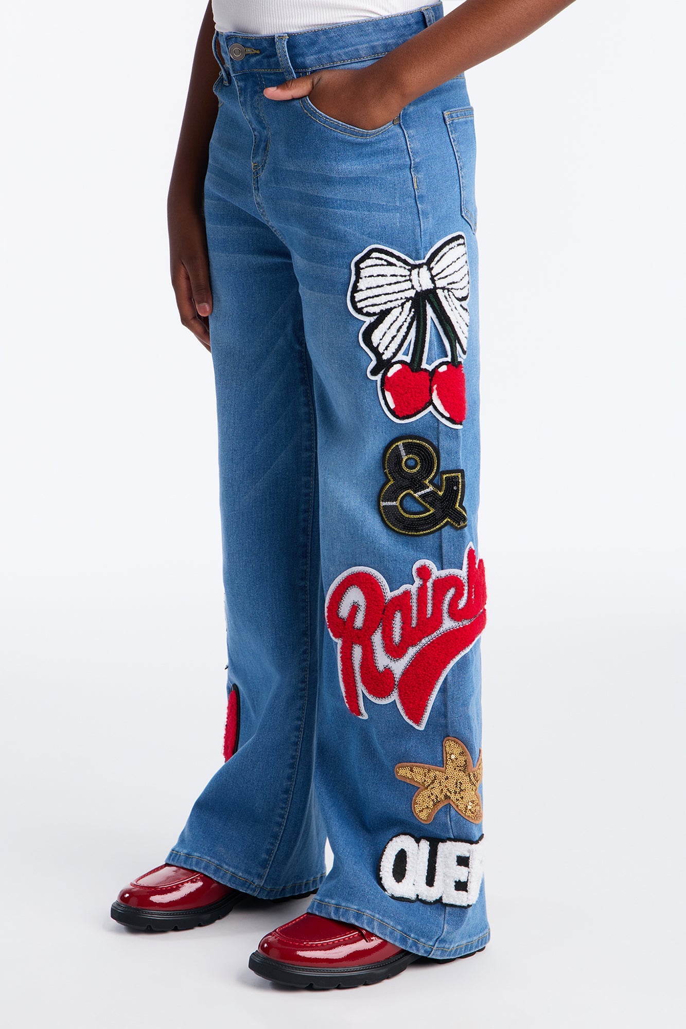 Mini Show Off Your Cheer Wide Leg Jeans - Medium Wash