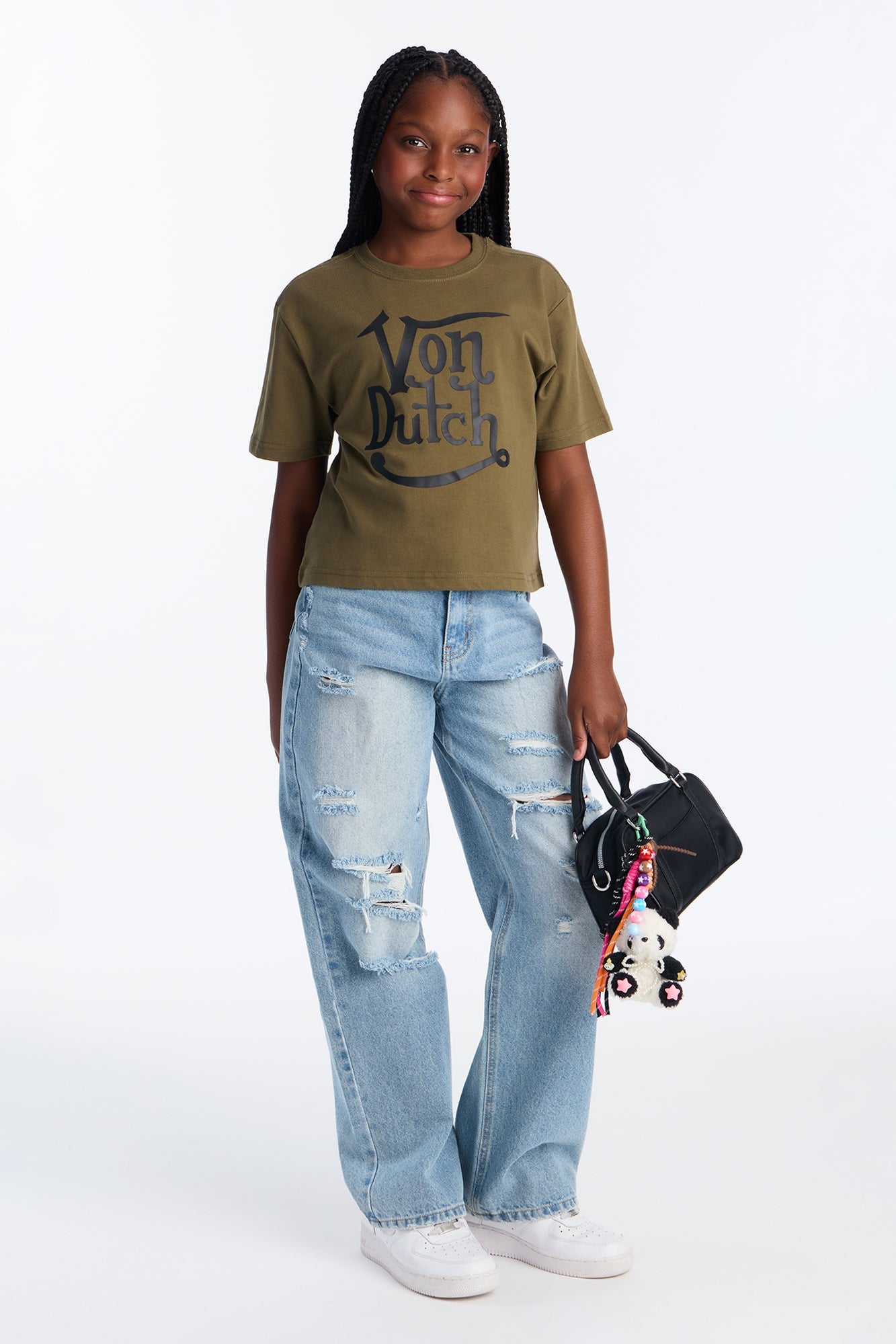 Mini Von Dutch Wired Up Tee - Olive