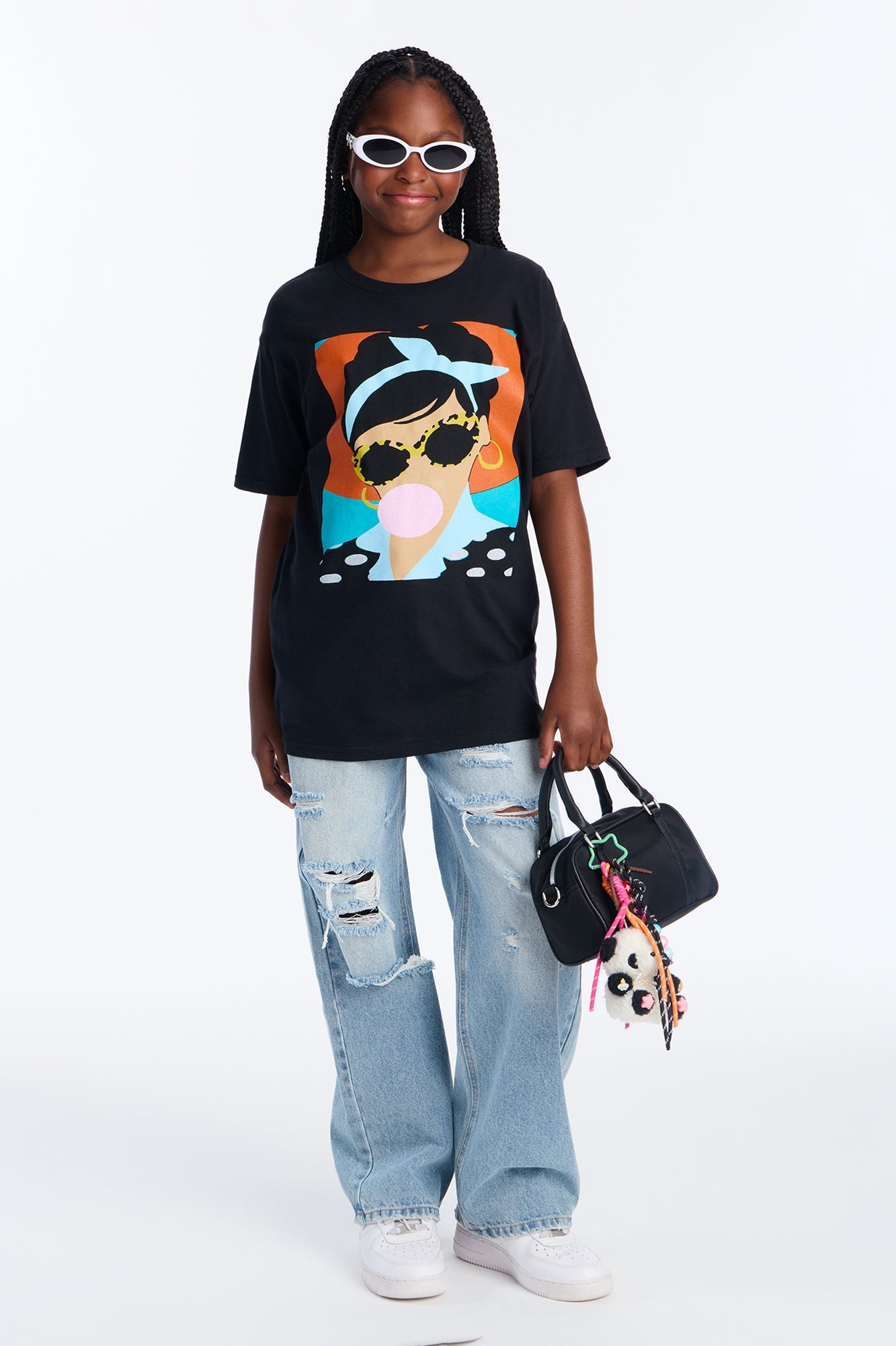 Mini Posh Bubblegum Short Sleeve Tee - Black