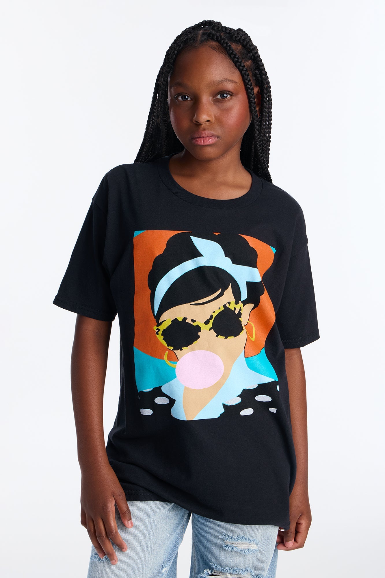 Mini Posh Bubblegum Short Sleeve Tee - Black