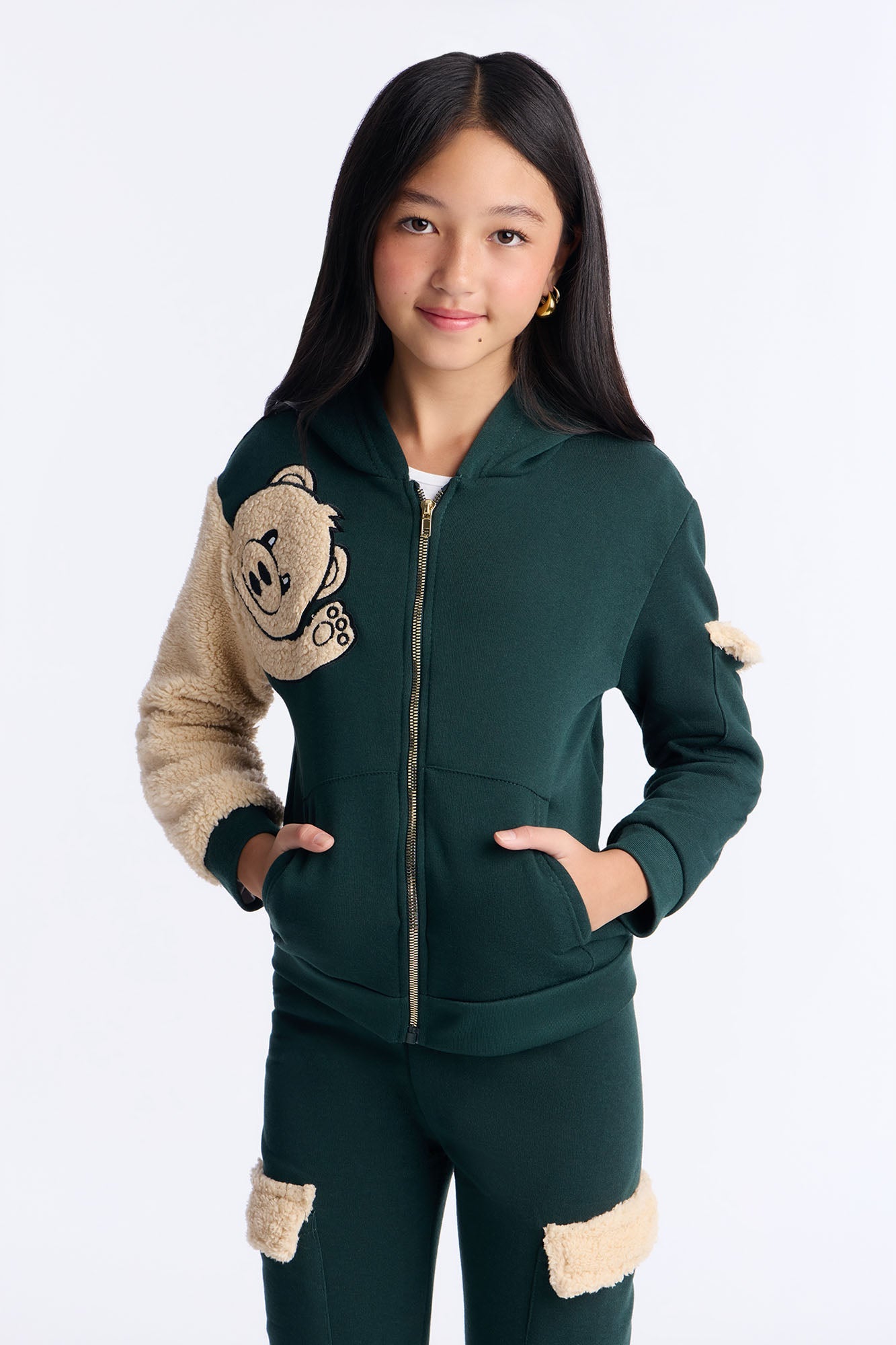 Mini Cuddly Cutie Cargo Jogger Pant Set - Green