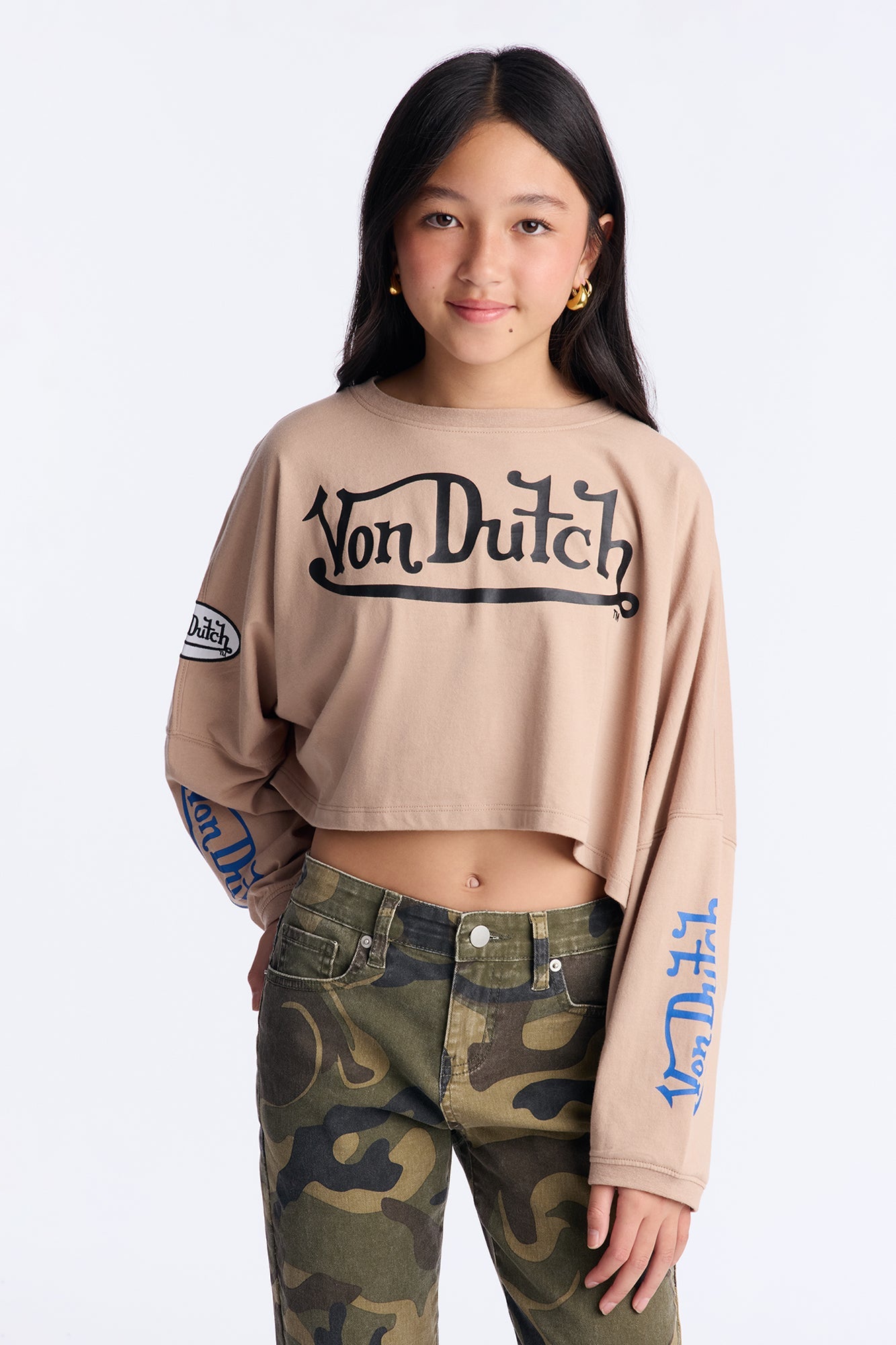 Mini Von Dutch Rebel Washed Top - Brown