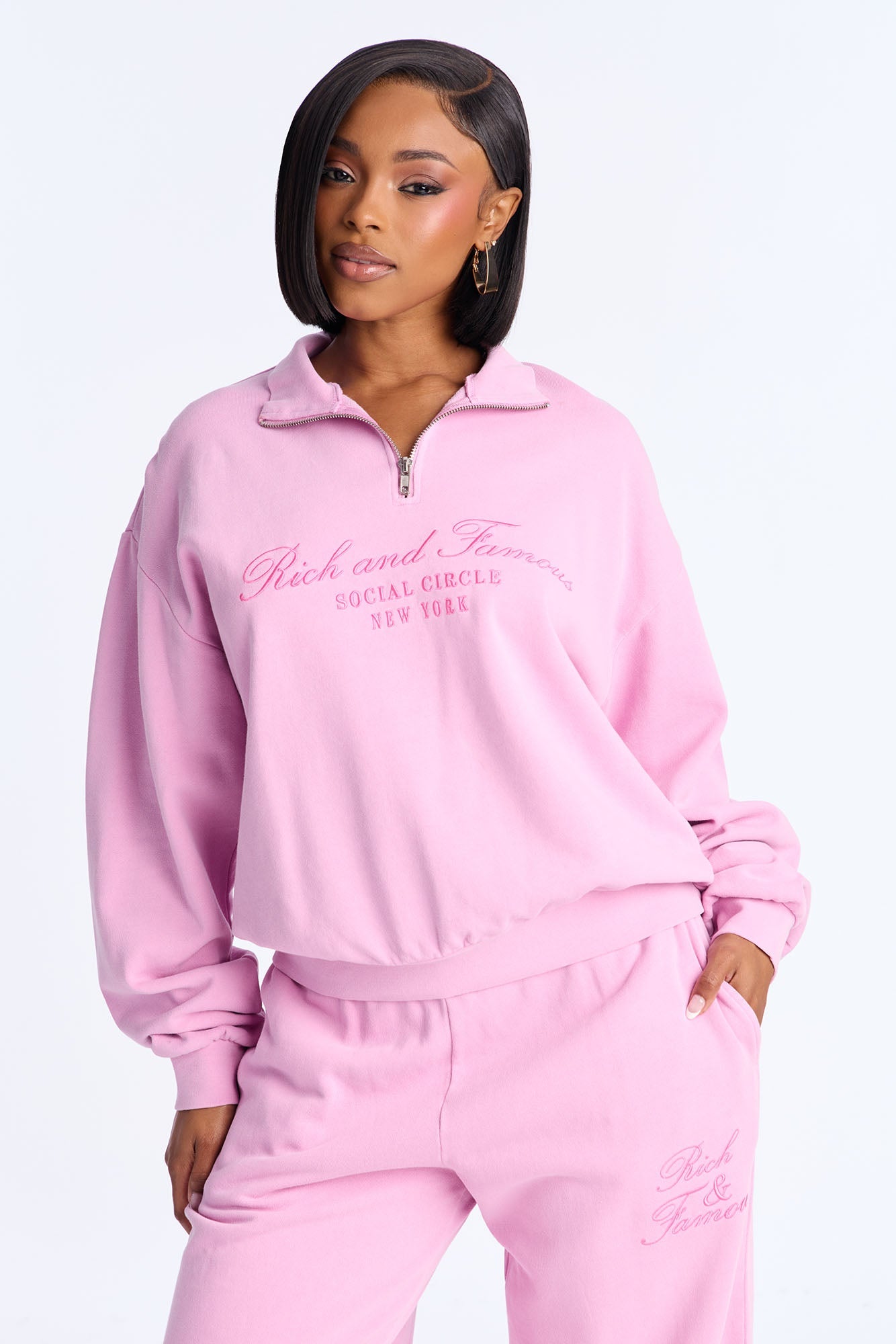 Rich Girl Fleece Pant Set - Lilac