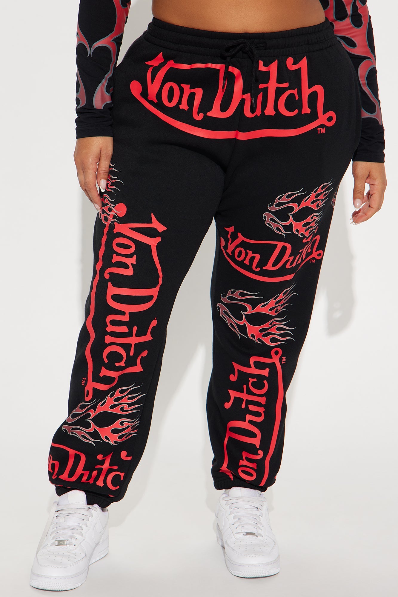 Von Dutch Flames Jogger - Black/Red
