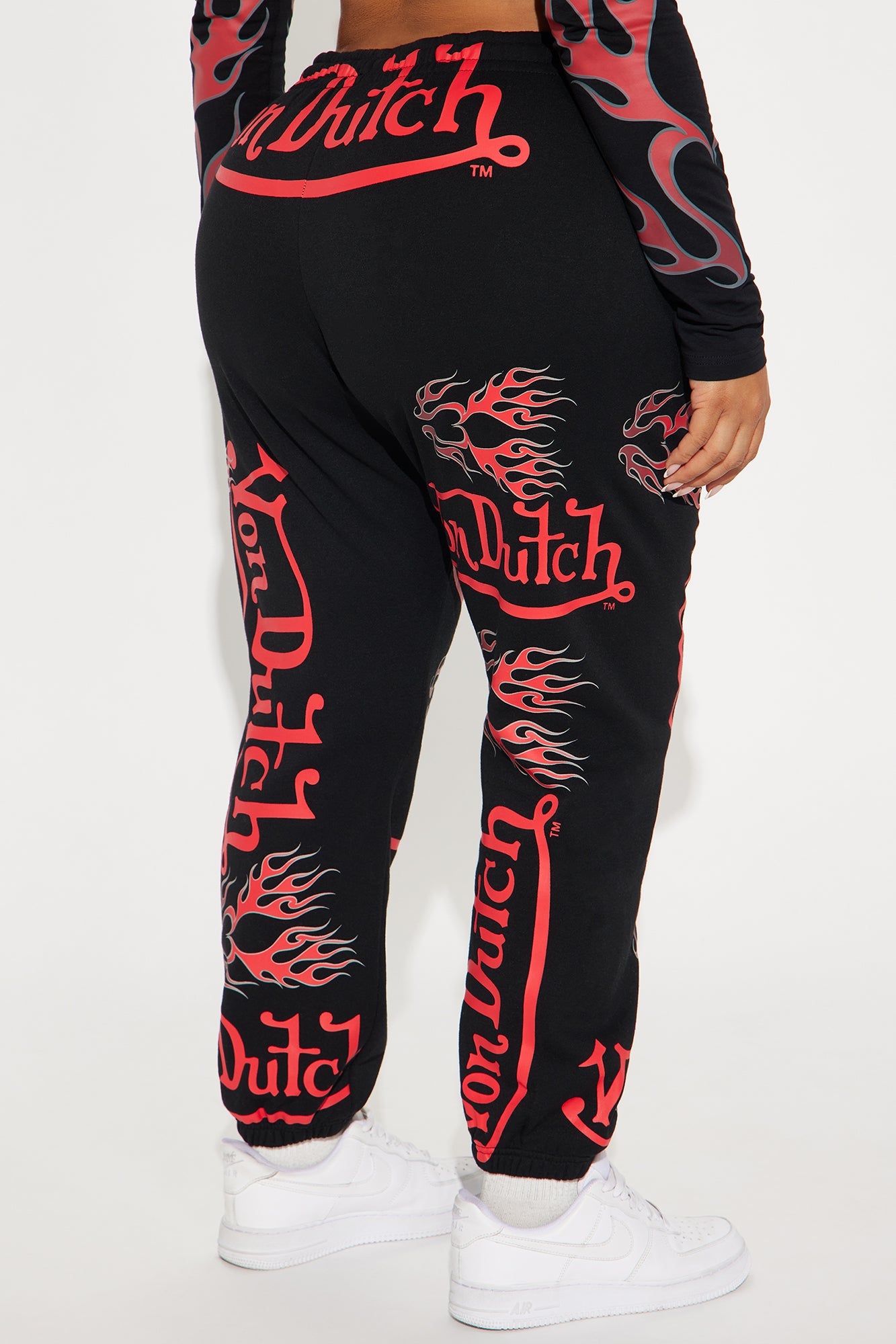 Von Dutch Flames Jogger - Black/Red