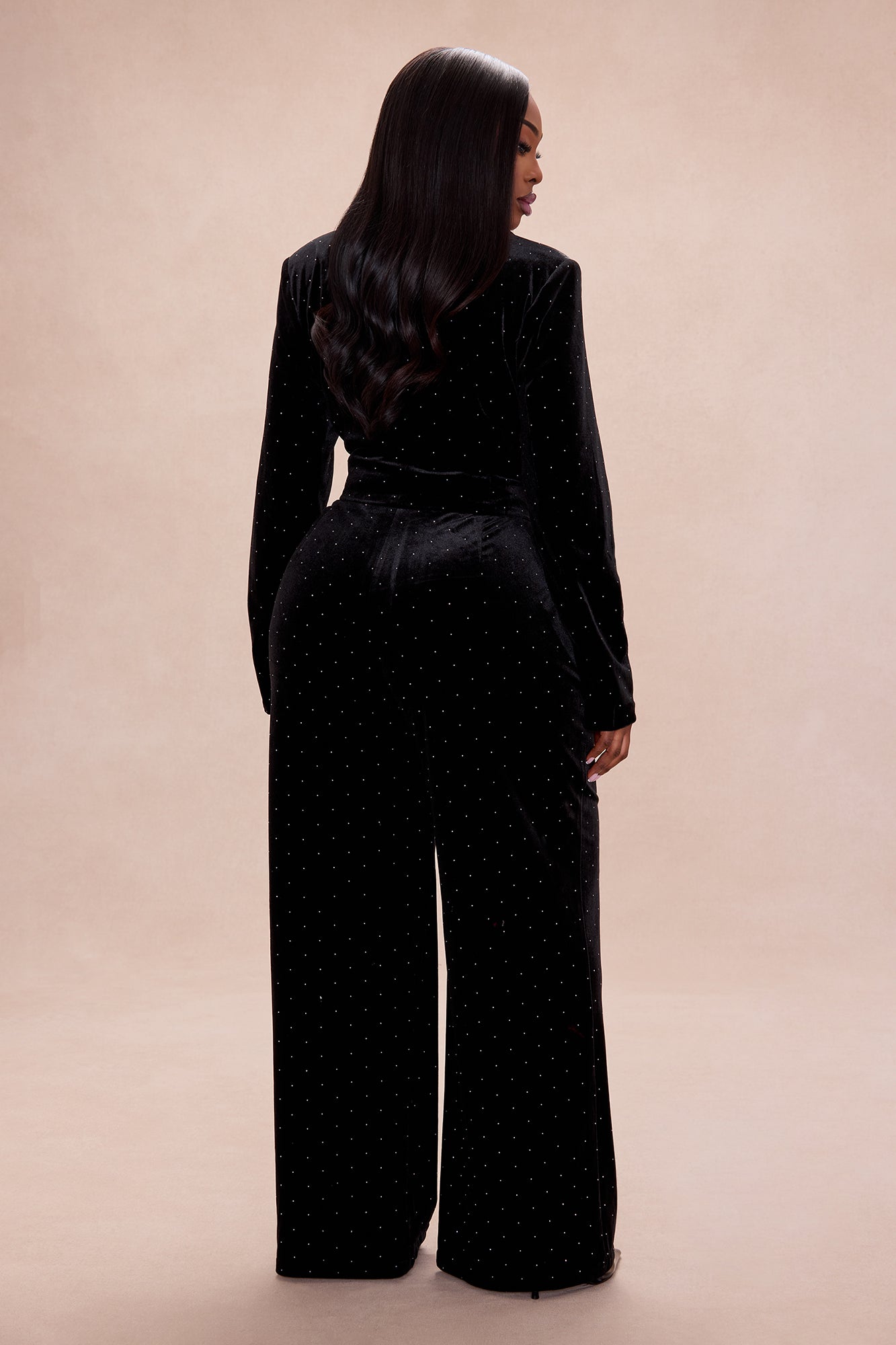 Just Like Magic Velvet Blazer Pant Set - Black