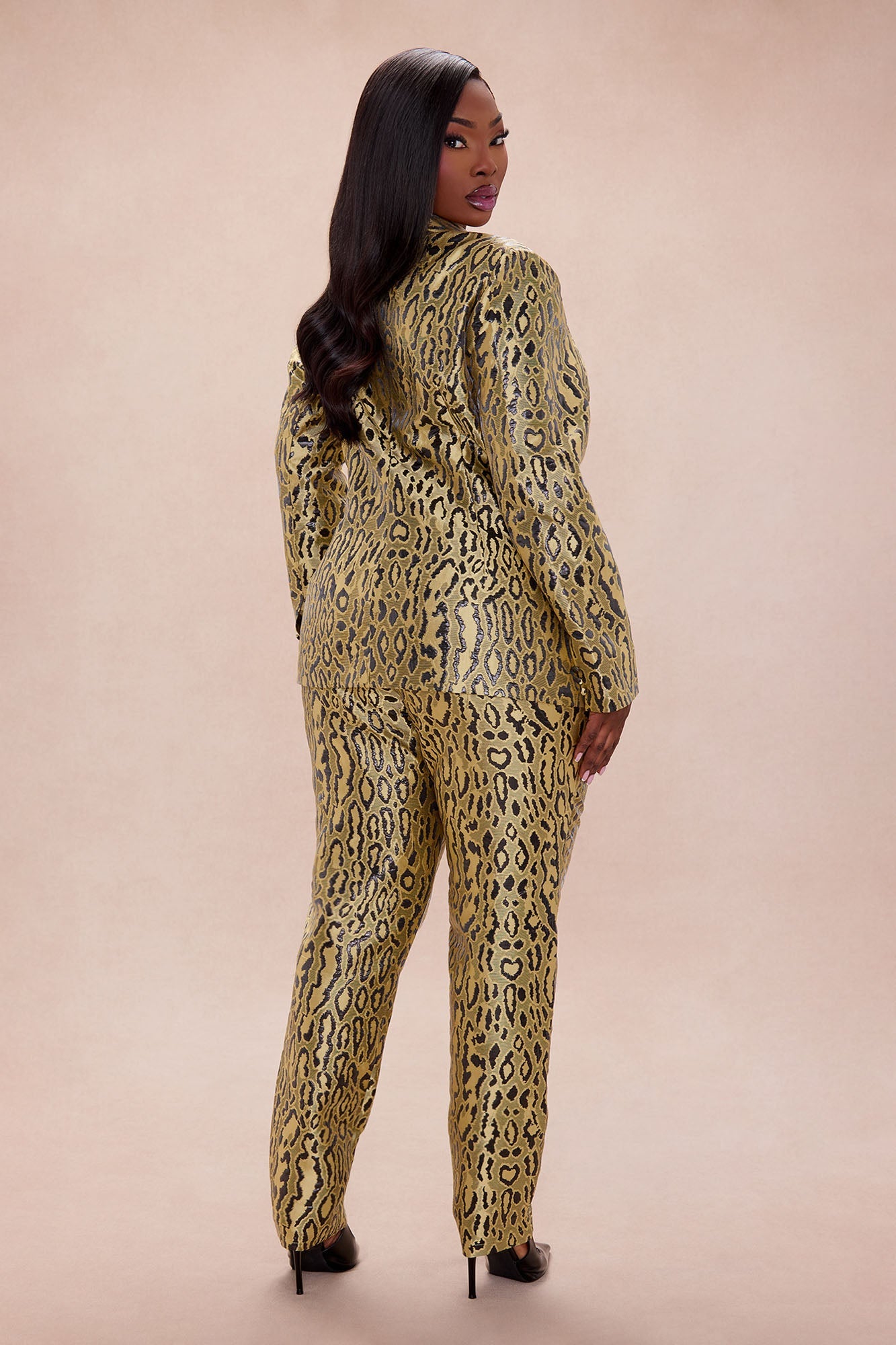 Kassandra Leopard Blazer Suit Set - Leopard
