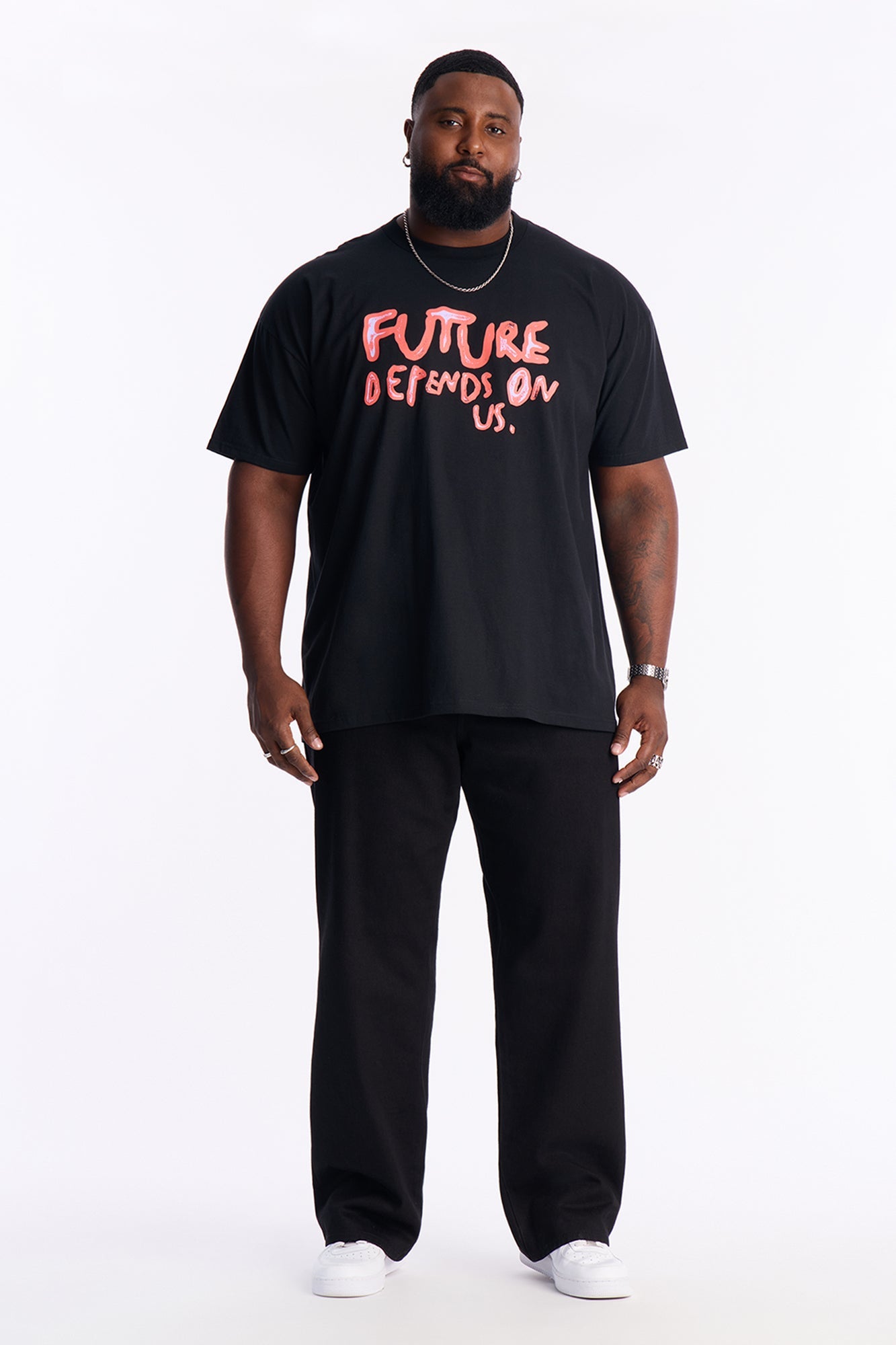 Future Depends On Us Short Sleeve Tee - Black